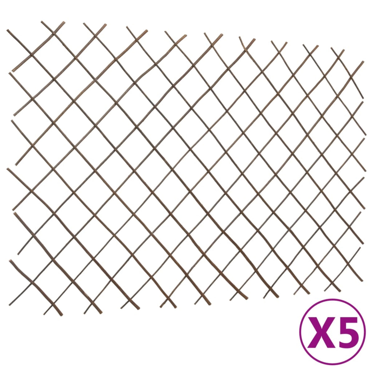 Vidaxl Willow Trellis Fences 5 Pcs 70.9'X47.2'
