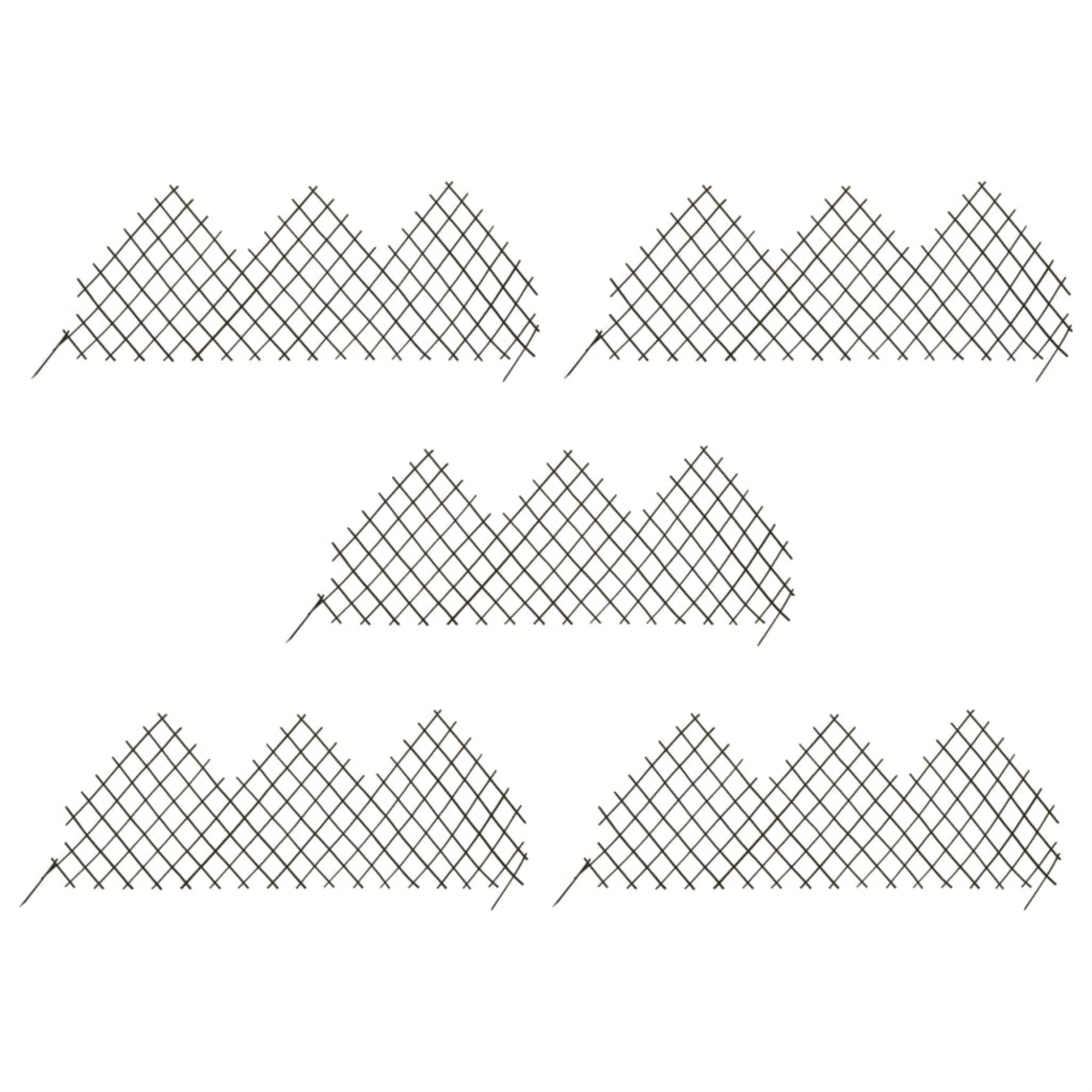 Vidaxl Garden Trellis Fences 5 Pcs 66.9'X29.5' Willow