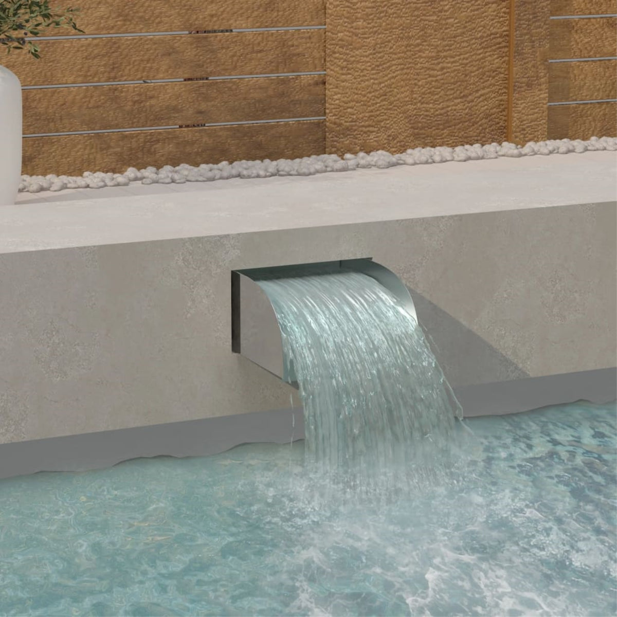 Vidaxl Waterfall 11.8'X13.4'X5.5' Stainless Steel 304