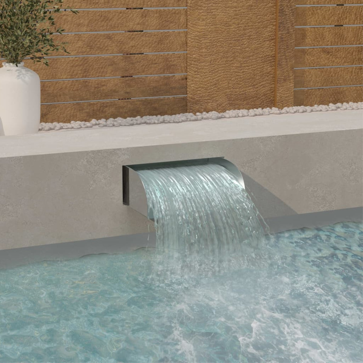 Vidaxl Waterfall 17.7'X13.4'X5.5' Stainless Steel 304