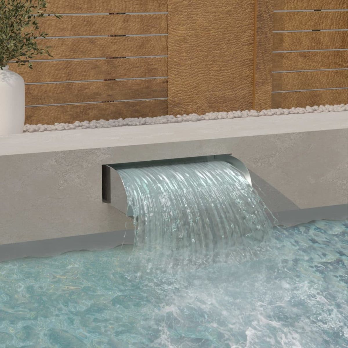 Vidaxl Waterfall 23.6'X13.4'X5.5' Stainless Steel 304