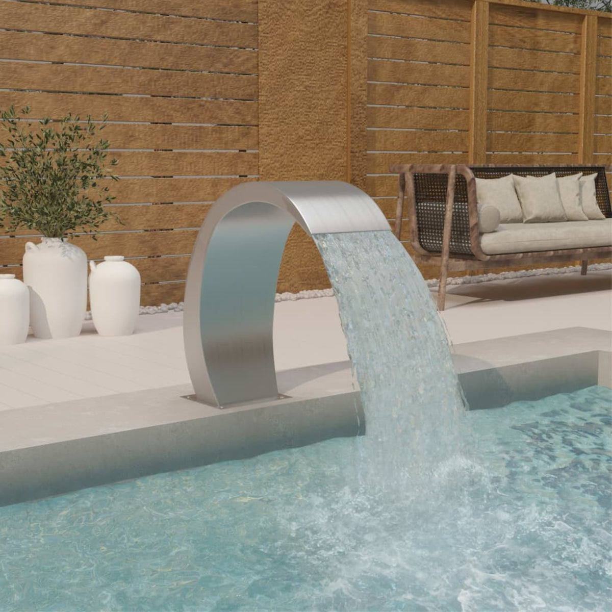 Vidaxl Pool Fountain 11.8'X23.6'X27.6' Stainless Steel 304