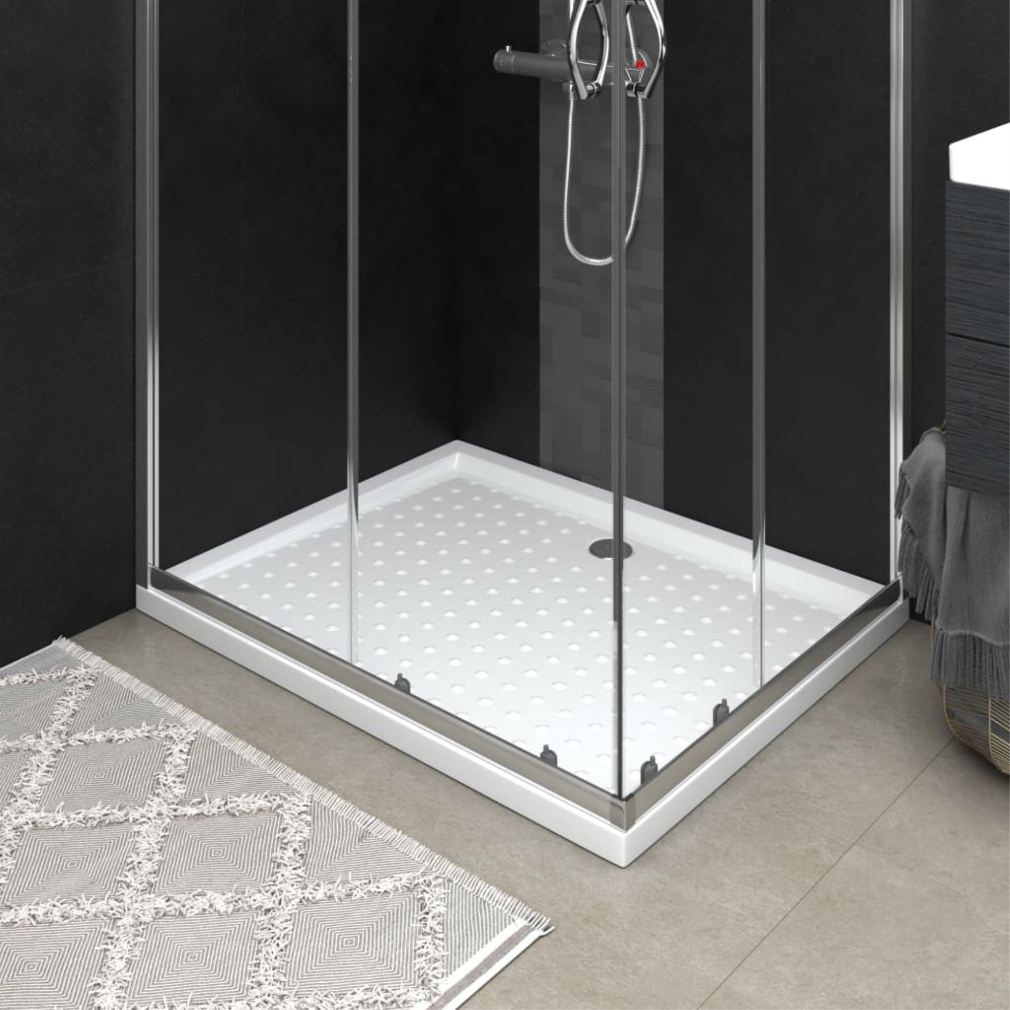 Vidaxl Shower Base Tray With Dots White 31.5'X39.4'X1.6' Abs