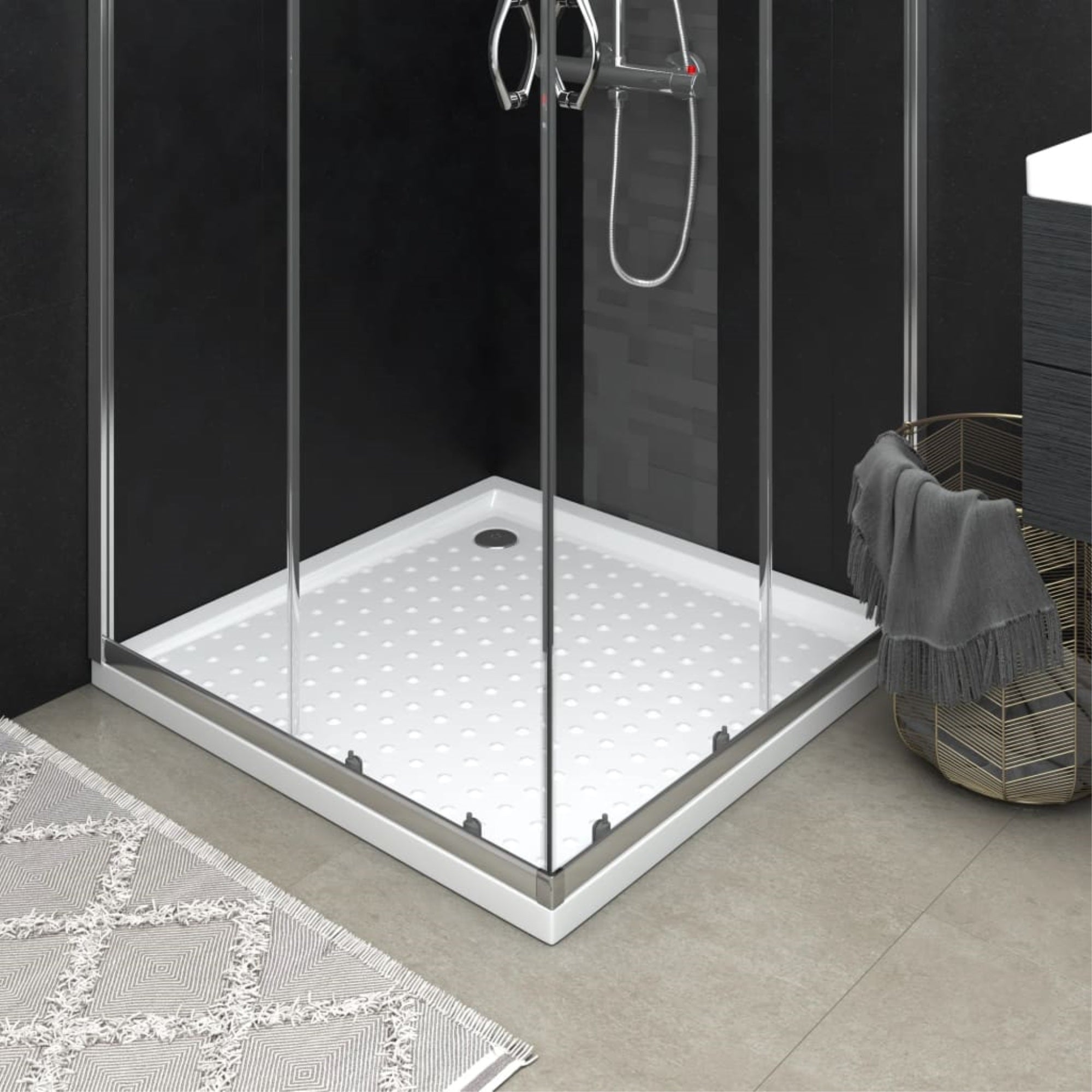 Vidaxl Shower Base Tray With Dots White 31.5'X31.5'X1.6' Abs