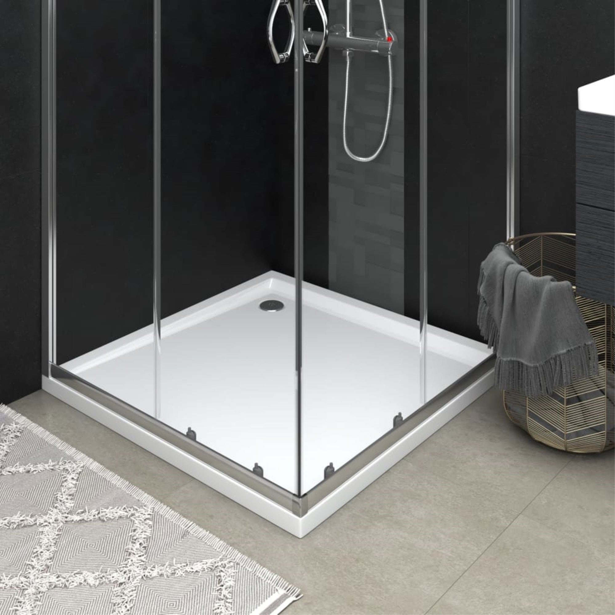 Vidaxl Square Abs Shower Base Tray 35.4'X35.4'