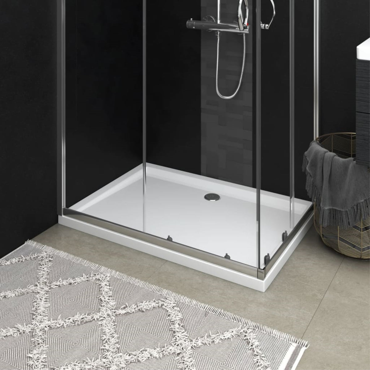 Vidaxl Rectangular Abs Shower Base Tray White 31.5'X43.3'