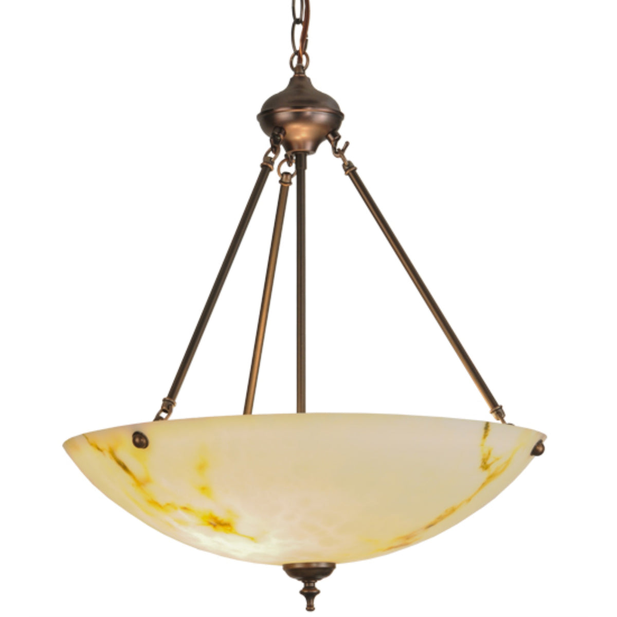20'W Corinth White Marble Inverted Pendant