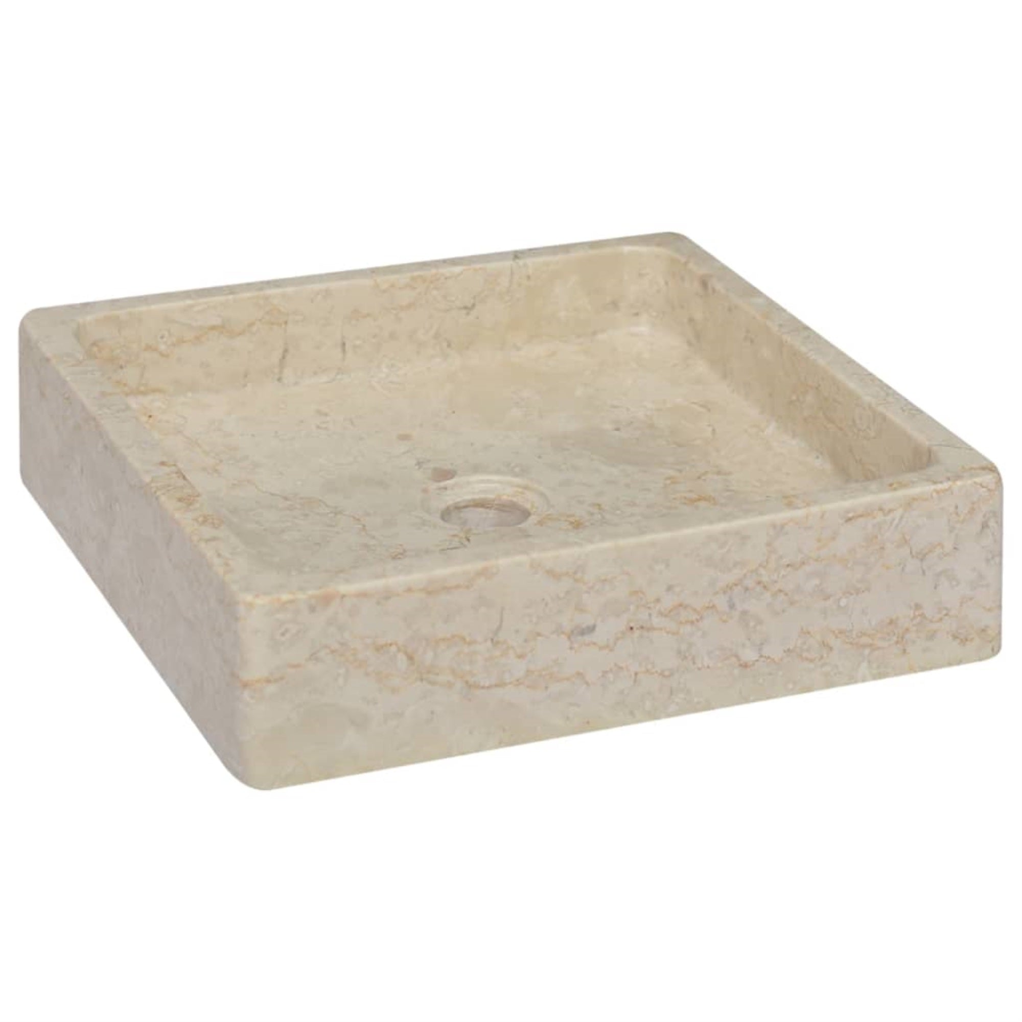 Vidaxl Sink Cream 15.7'X15.7'X3.9' Marble