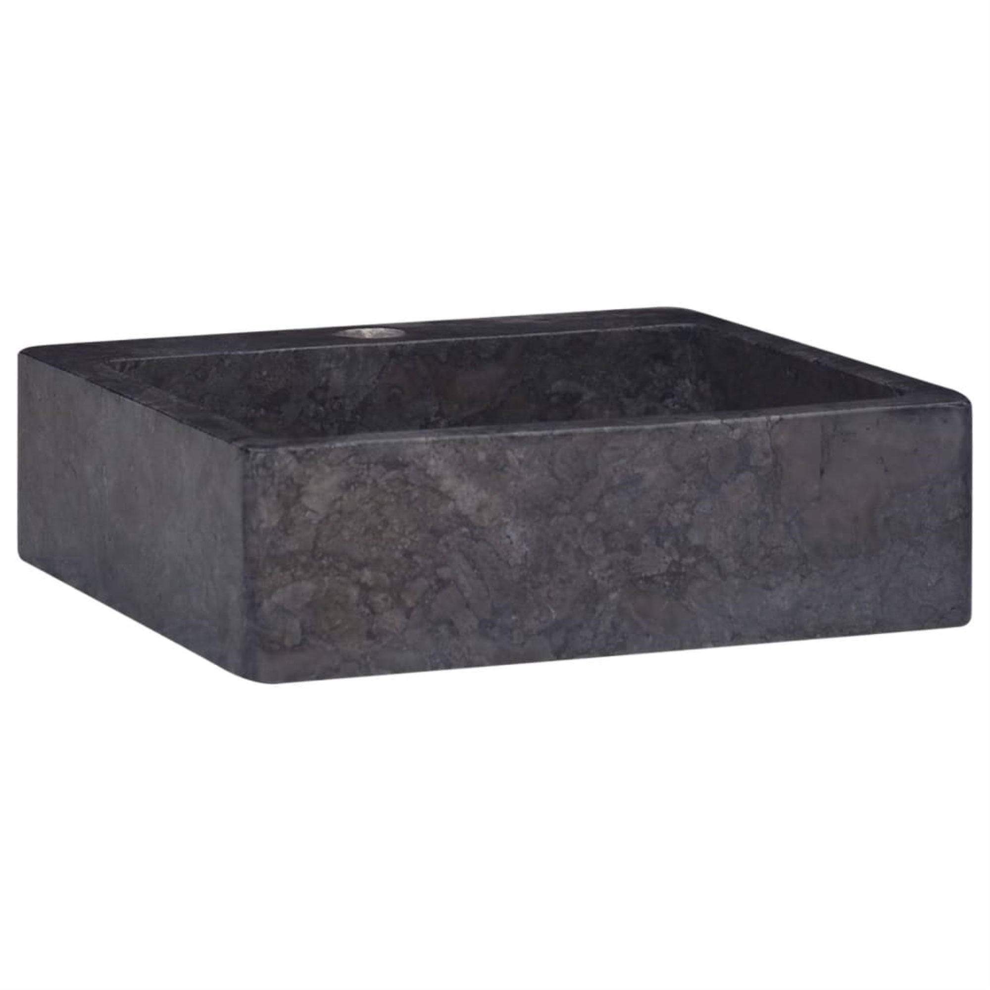 Vidaxl Sink Black 15.7'X15.7'X4.7' Marble