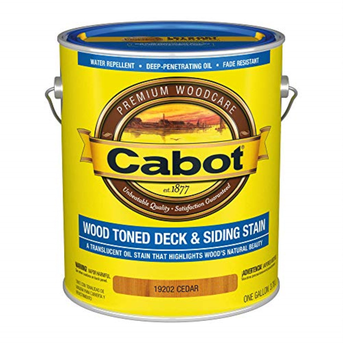 1492743 Stain Wd Tn Cedar Voc Gl Cabot Wood Toned Transparent Cedar Oil-Based Refined Natural Linseed Oil Deck And Siding Stain 