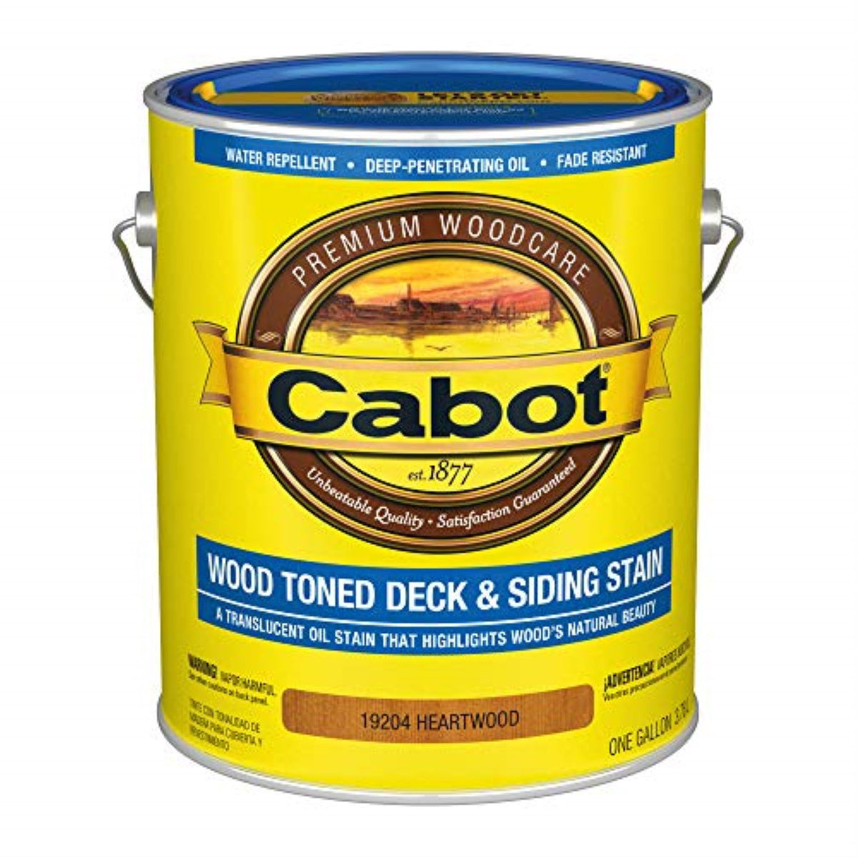 1492768 Deck&Sd Stain Hrtwd 1Gl Cabot Wood Toned Transparent Heartwood Oil-Based Refined Natural Linseed Oil Deck And Siding Sta
