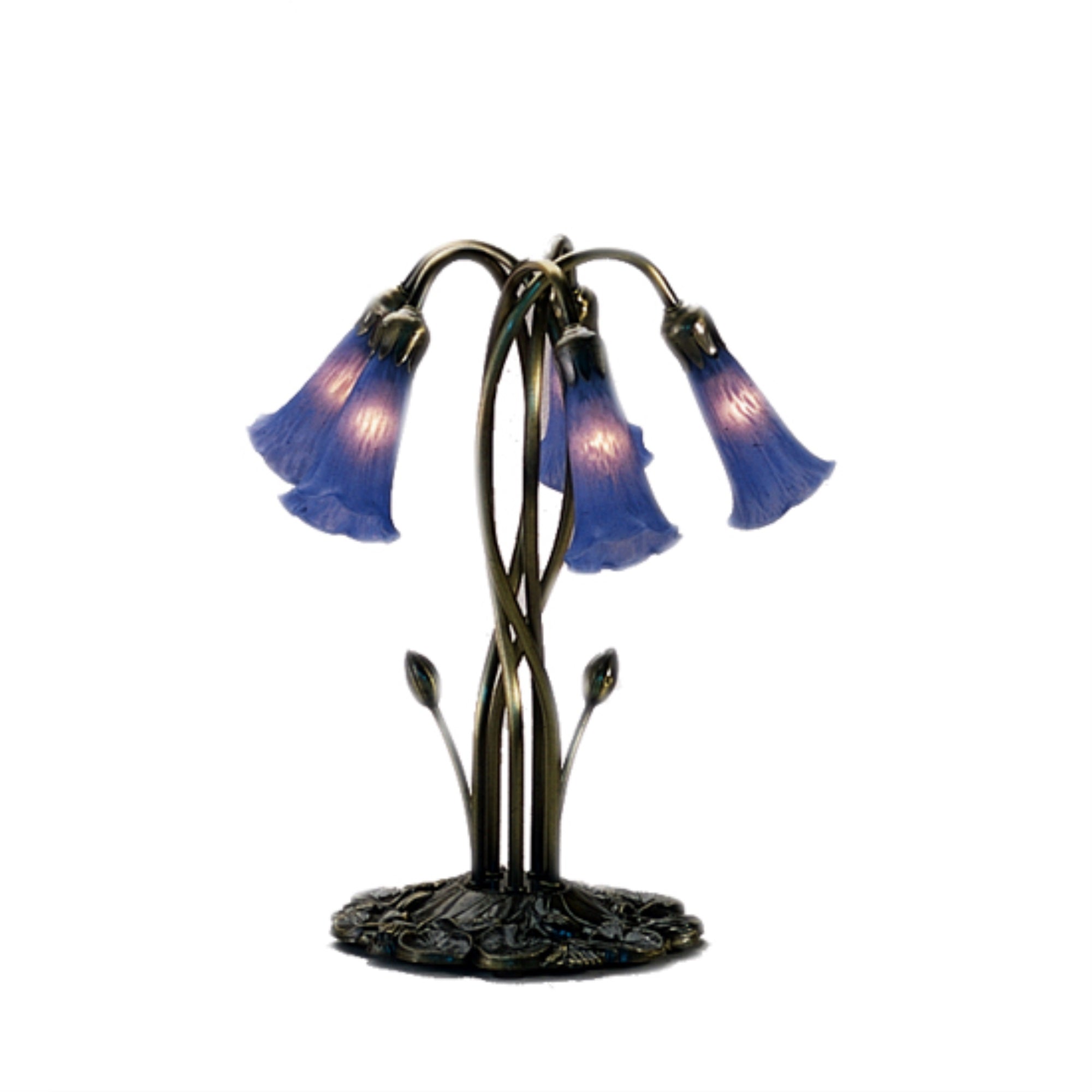 16.5'H Blue Pond Lily 5 Lt Accent Lamp