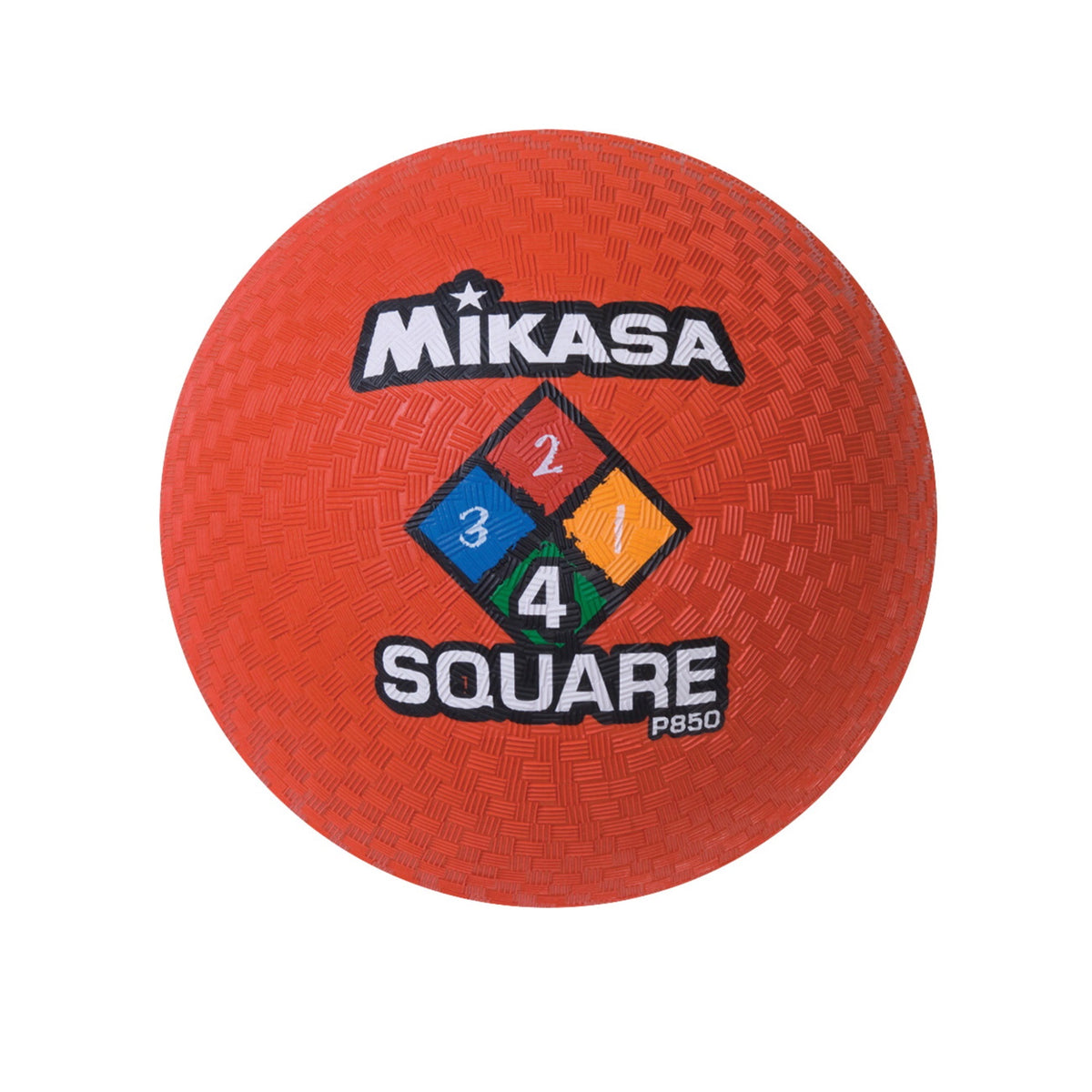 Mikasa Rubber Cover Playground Ball, 8-1/2 Dia In, Red, 4-Square, Round