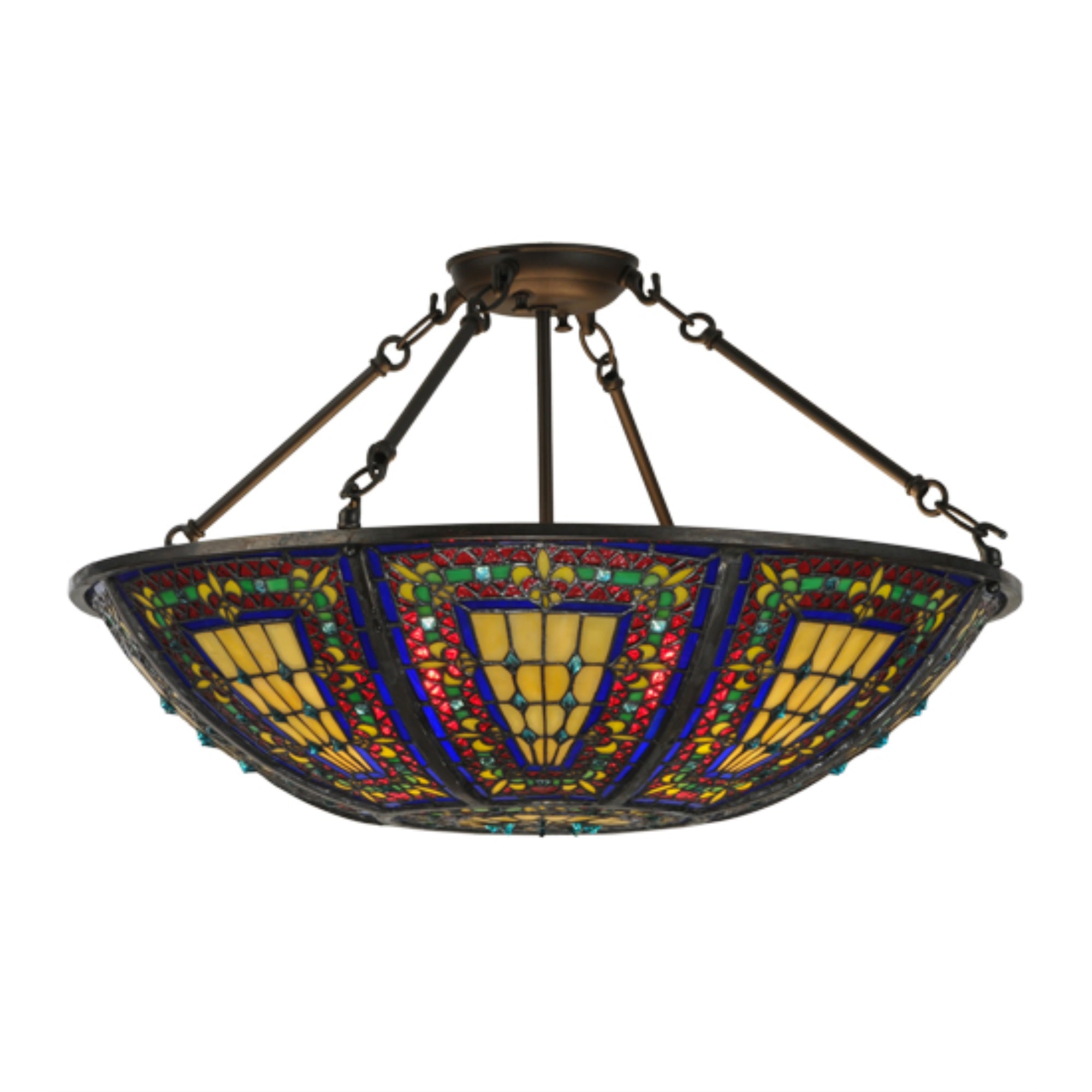 24'W Fleur-De-Lis Semi-Flushmount