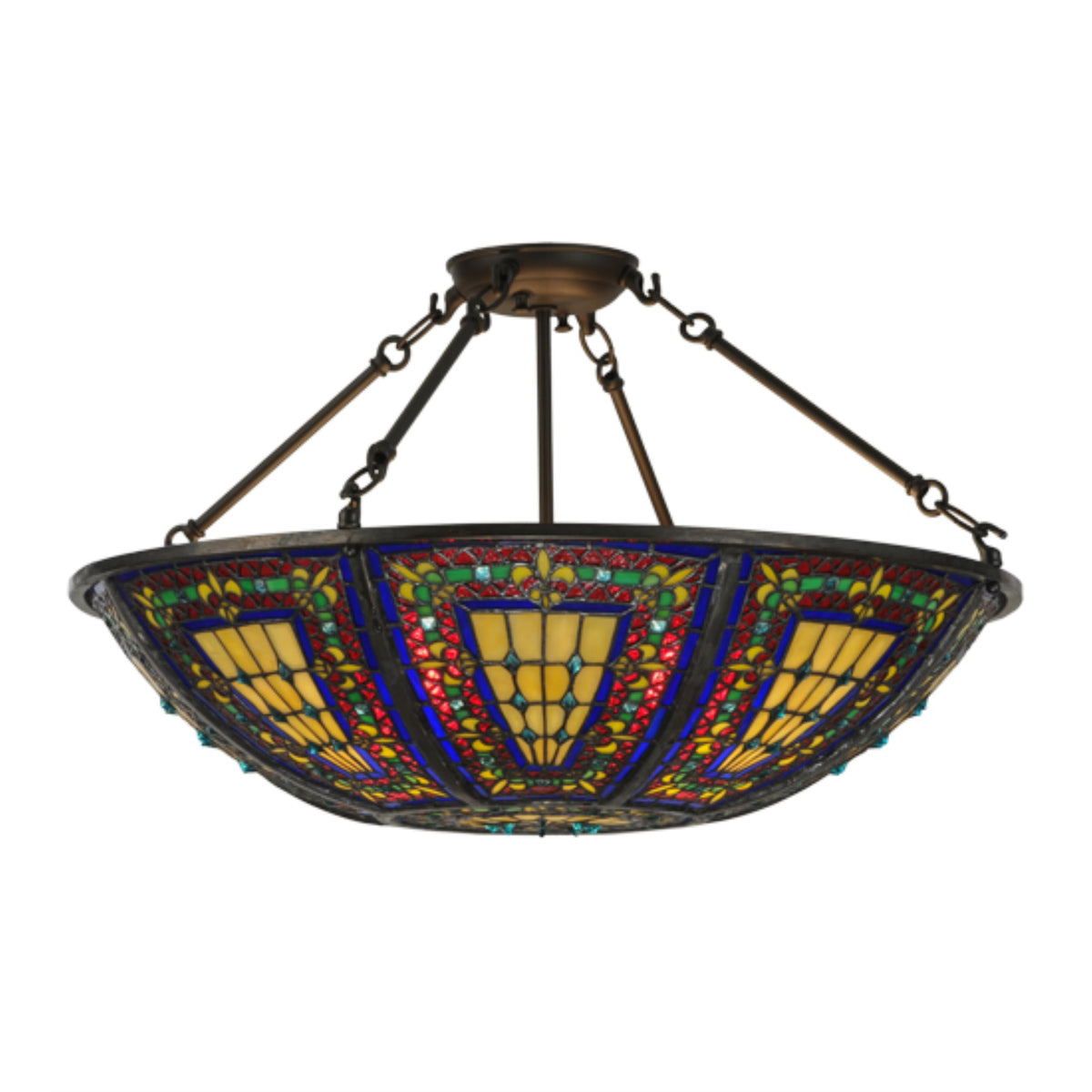 24'W Fleur-De-Lis Semi-Flushmount