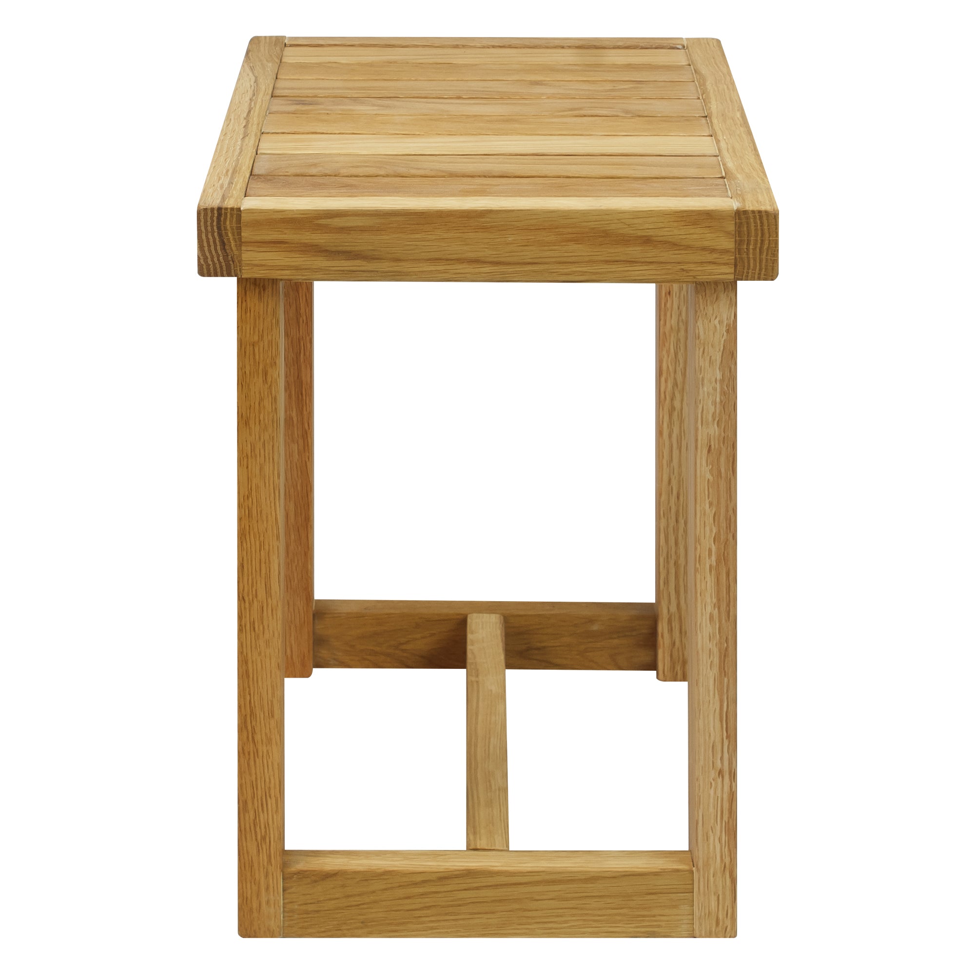 18' Shower Bench With Solid American White Oak