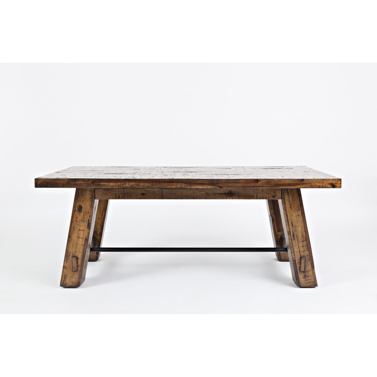 Cannon Valley Rustic Distressed Industrial Trestle 50' Coffee Table