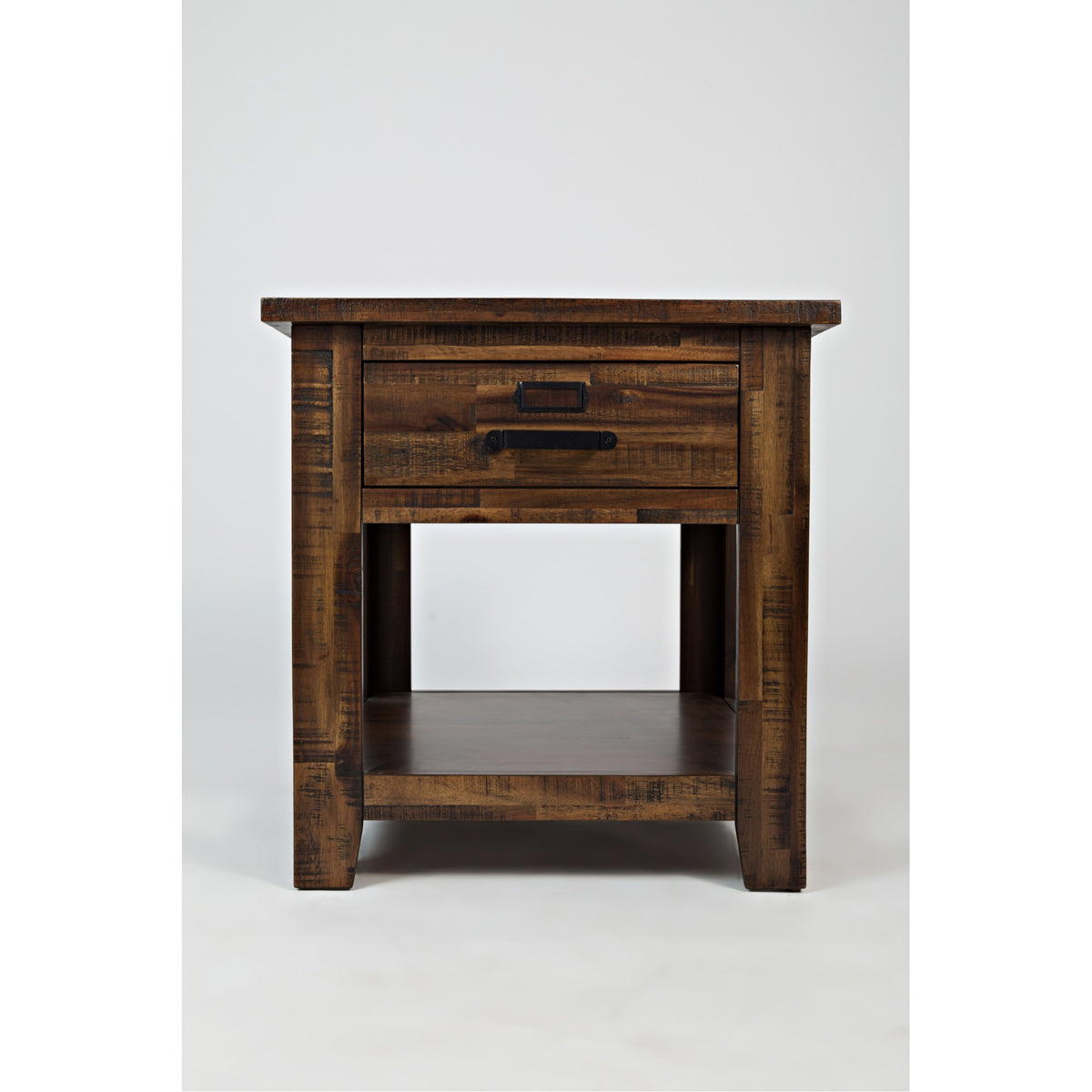 Cannon Valley Distressed Industrial End Table