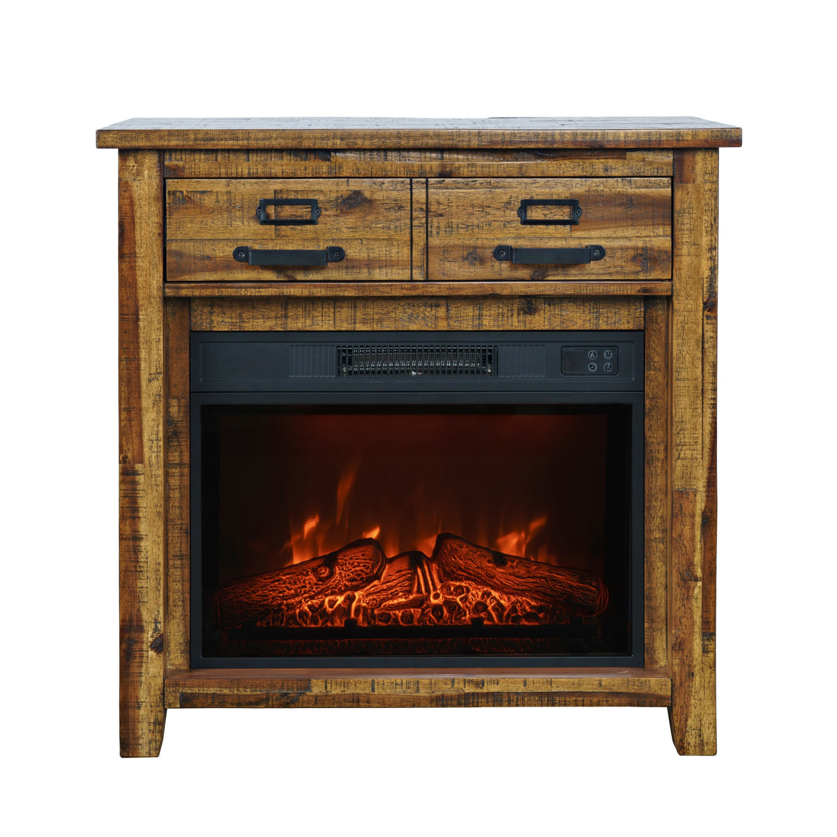 Cannon Valley Industrial Modern 32' Electric Fireplace Console Tv Stand