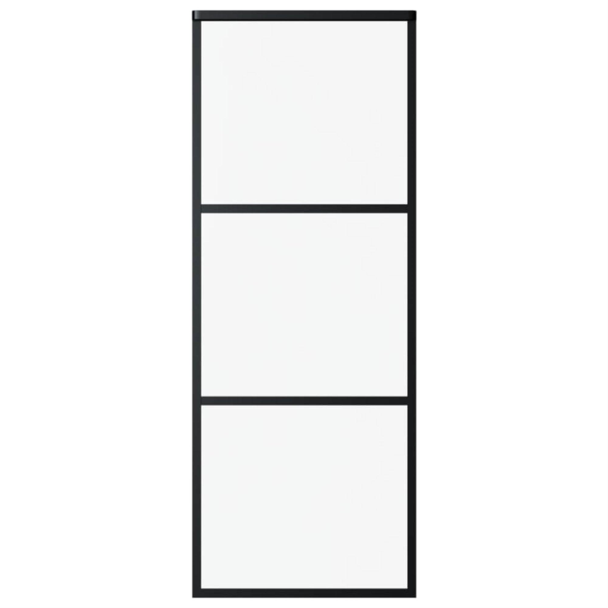 Vidaxl Sliding Door Esg Glass And Aluminum 29.9'X80.7' Black