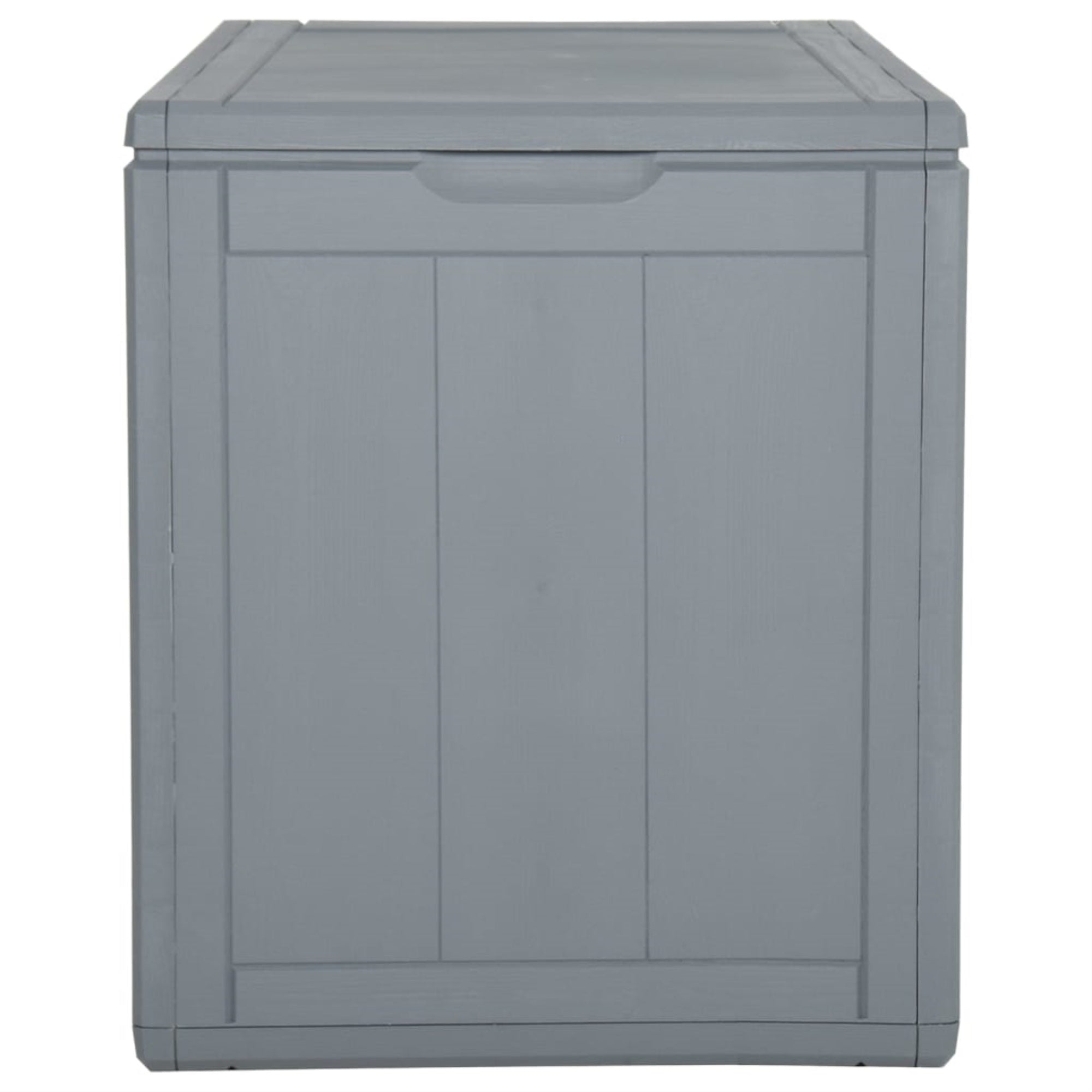 Vidaxl Patio Storage Box 23.8 Gal Gray Pp Rattan