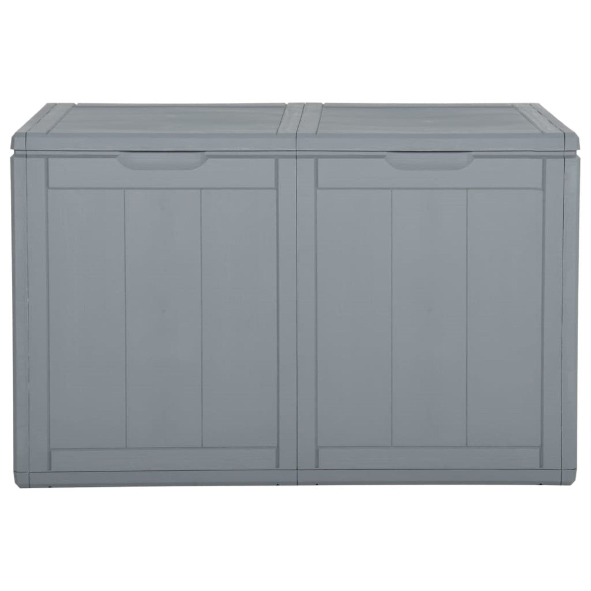 Vidaxl Patio Storage Box 47.6 Gal Gray Pp Rattan
