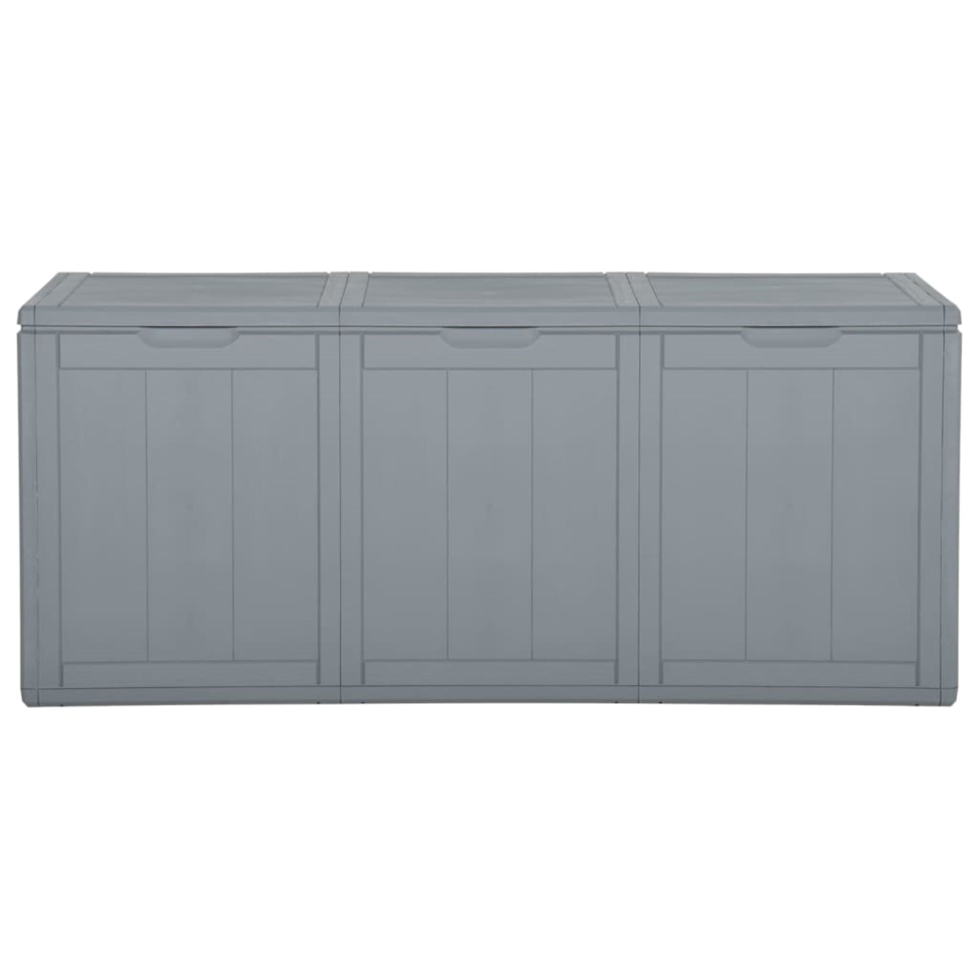 Vidaxl Patio Storage Box 71.3 Gal Gray Pp Rattan