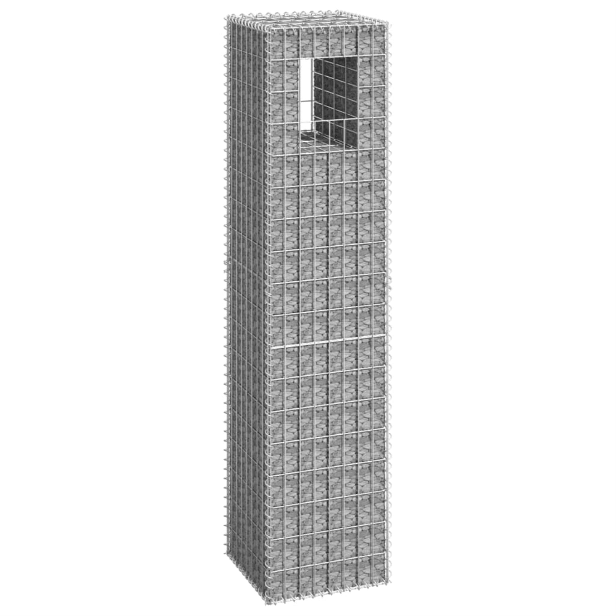 Vidaxl Gabion Basket Post 15.7'X15.7'X70.9' Iron