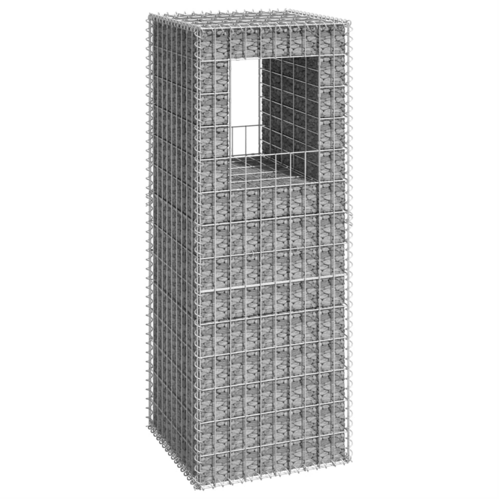 Vidaxl Gabion Basket Post 19.7'X19.7'X55.1' Iron