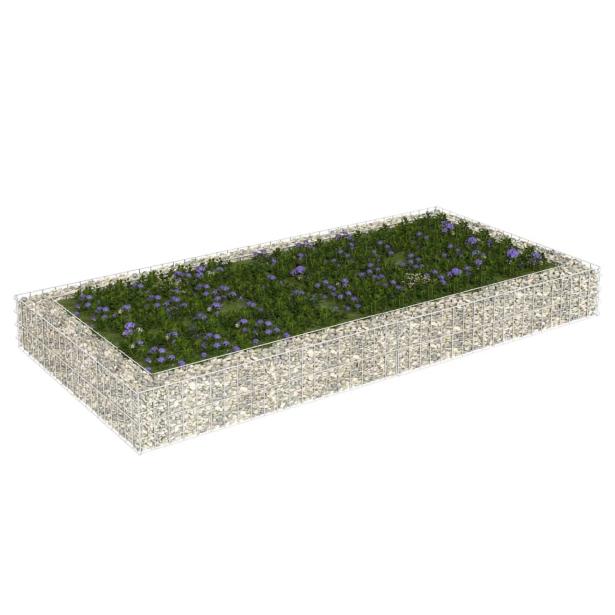 Vidaxl Gabion Raised Bed Galvanized Steel 78.7'X39.4'X7.9'