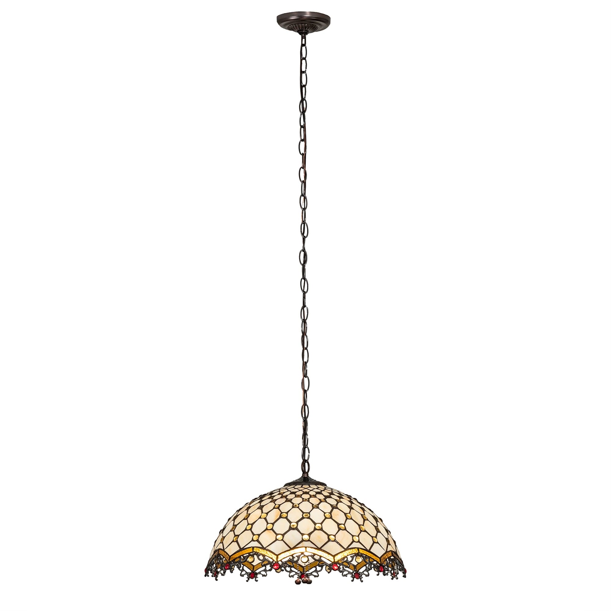 18' Wide Diamond & Jewel Pendant