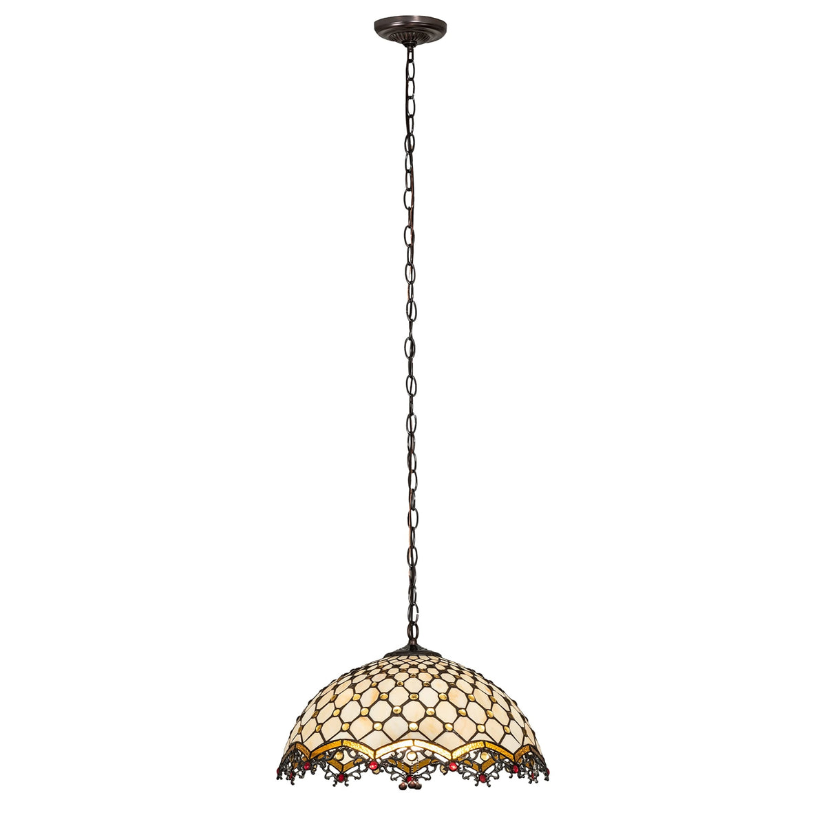 18' Wide Diamond & Jewel Pendant