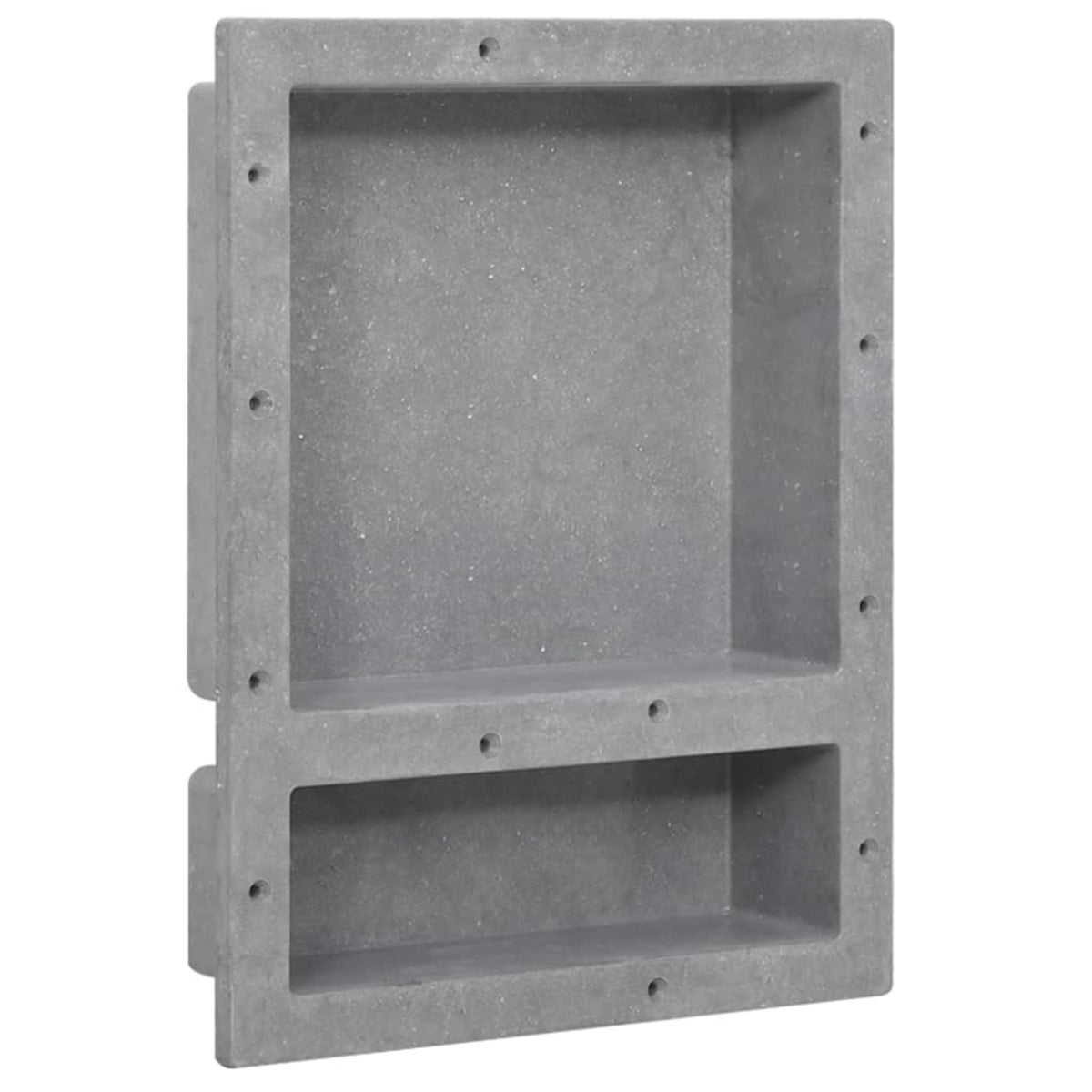 Vidaxl Shower Niche With 2 Compartments Matt Gray 16.1'X20.1'X3.9'