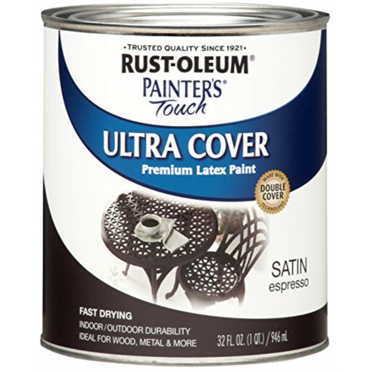 1514009 Ultra Cvr Sat Espreso Qt Rust-Oleum Painters Touch Ultra Cover Satin Espresso Protective Enamel Exterior And Interior 25