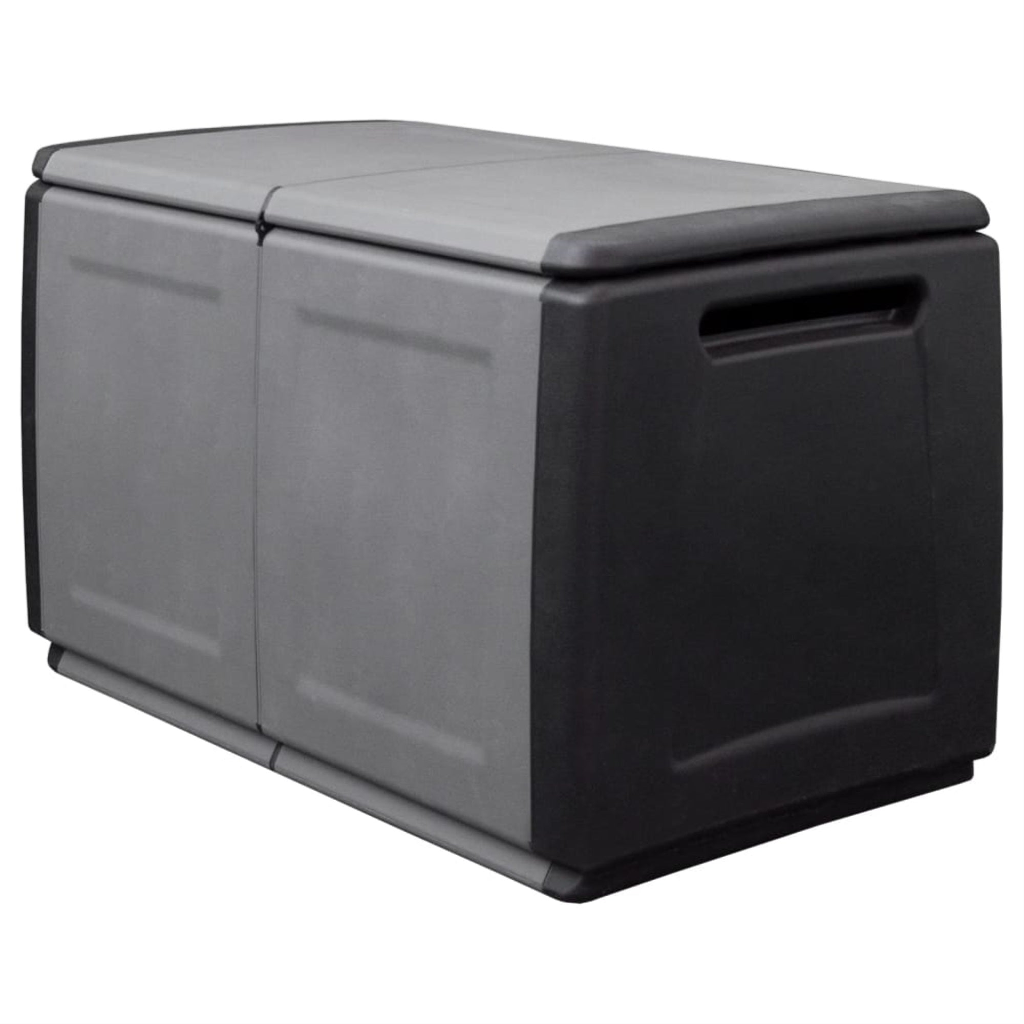 Vidaxl Patio Storage Box 37.8'X20.9'X22.4' 60.8 Gal Dark Gray And Black