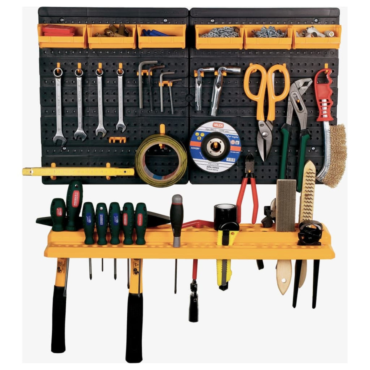 Vidaxl Tool Wall 25.4'X15.2' 26 Tool Holders Pp