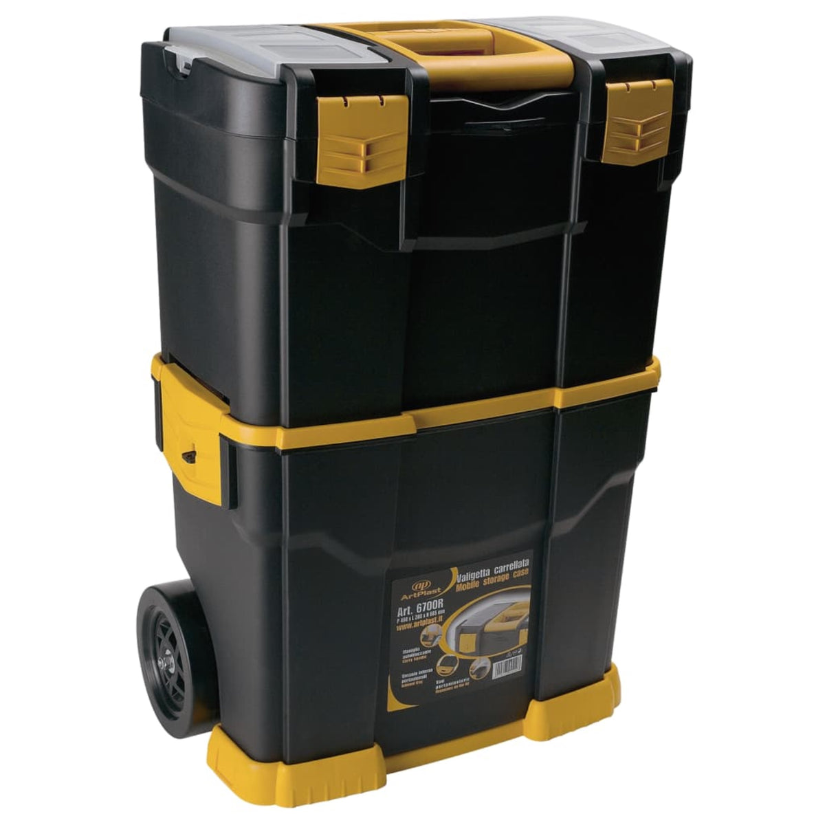 Vidaxl Rolling Tool Box 18.1'X11'X26.7' Pp