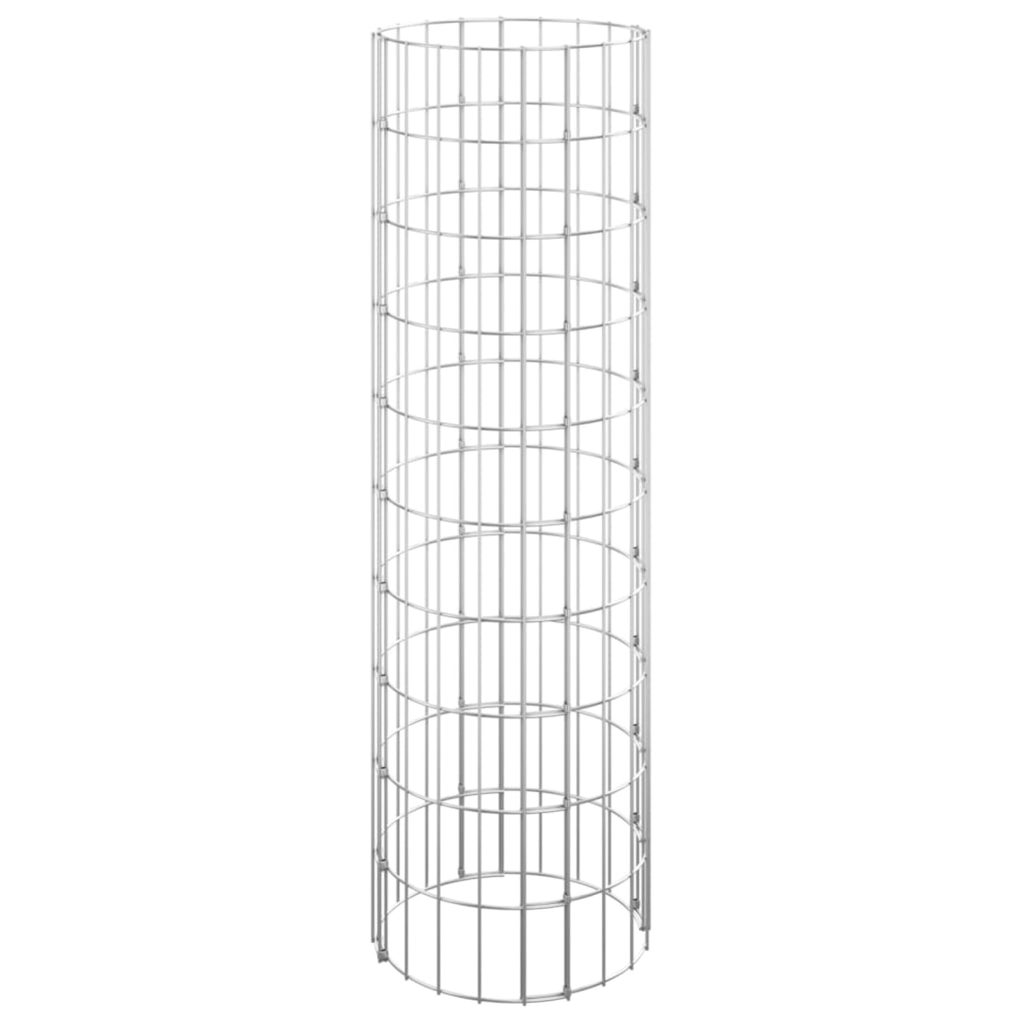Vidaxl Circular Gabion Pole Galvanized Steel 11.8'X39.4'