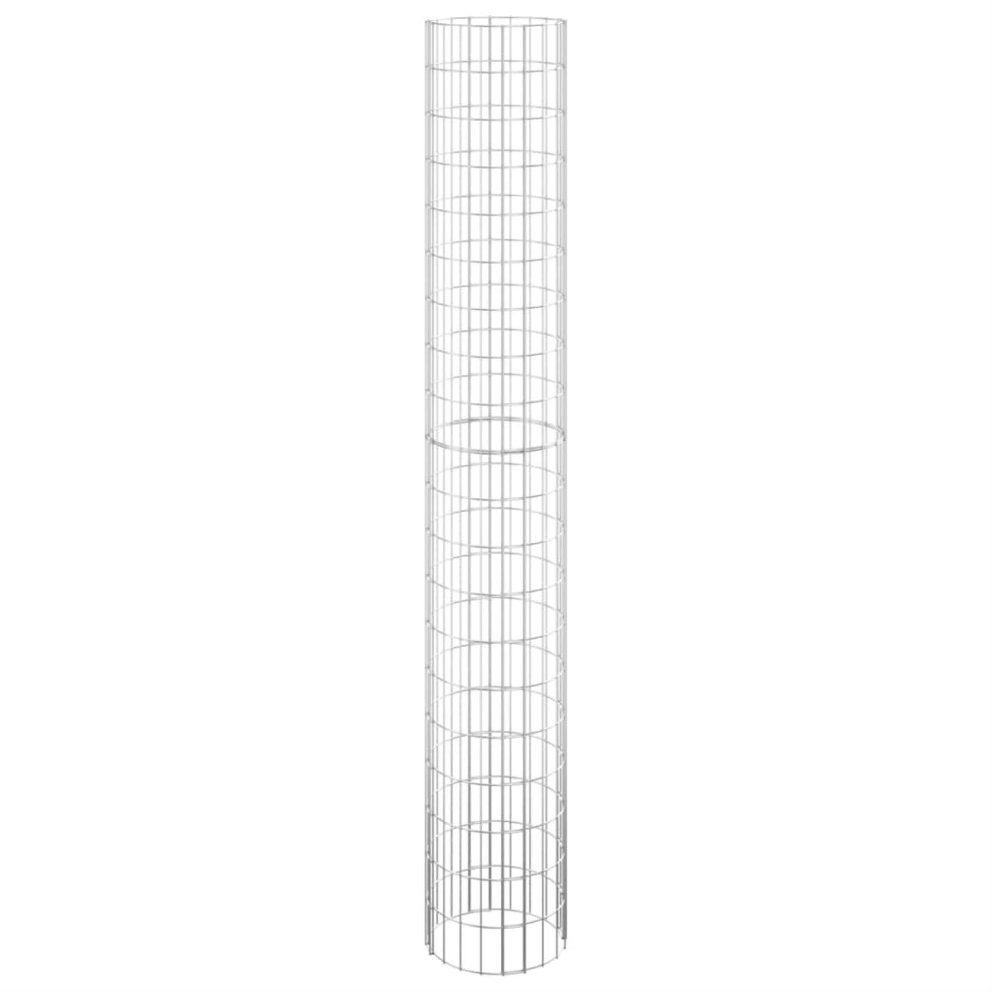 Vidaxl Circular Gabion Pole Galvanized Steel 11.8'X78.7'