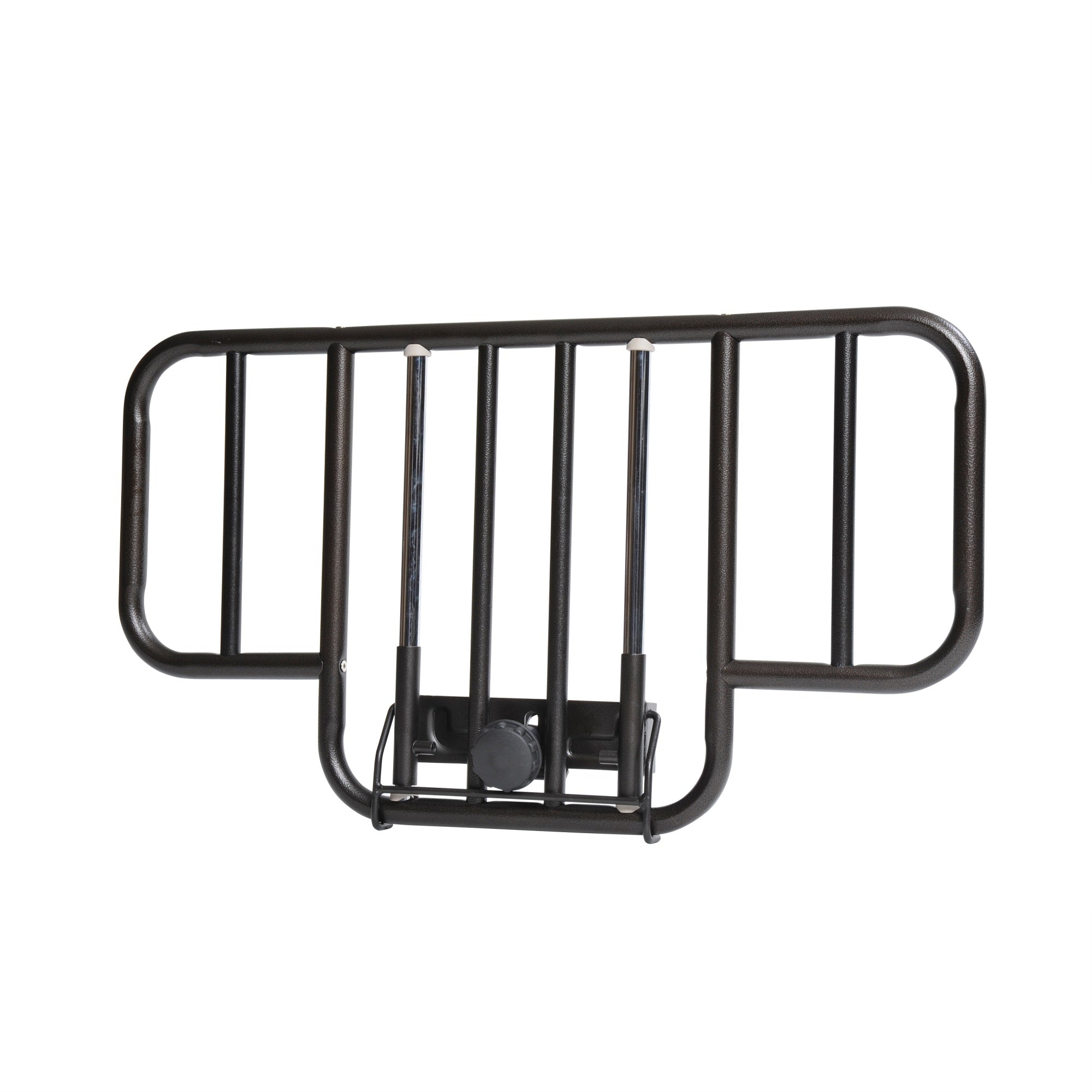 No Gap Half Length Side Bed Rails with Brown Vein Finish, 1 Pair
