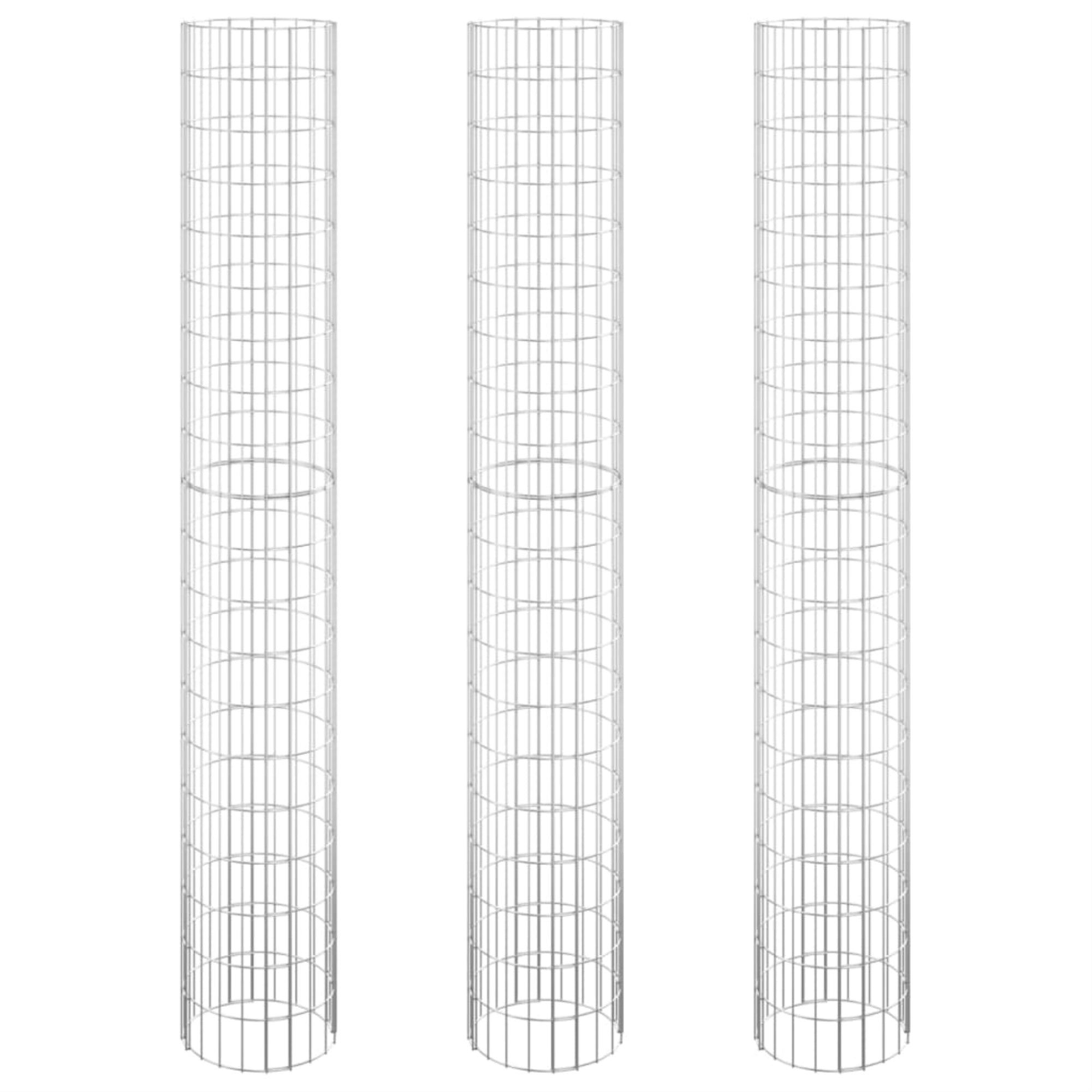 Vidaxl Circular Gabion Raised Beds 3 Pcs Galvanized Steel 11.8'X78.7'