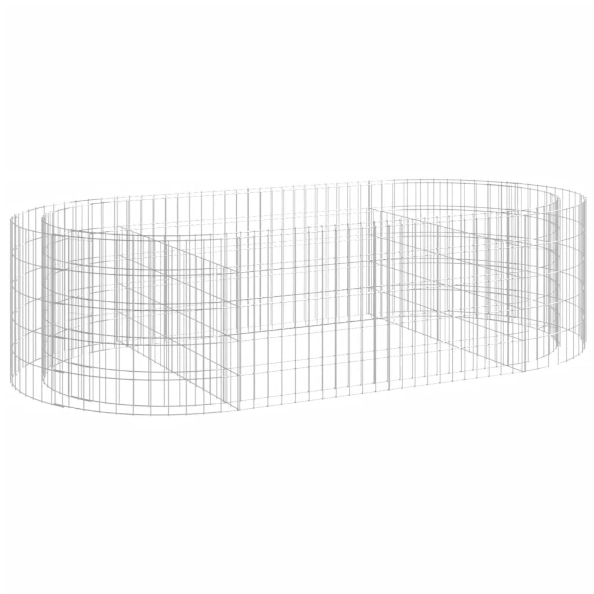 Vidaxl Gabion Raised Bed Galvanized Iron 78.7'X39.4'X19.7'