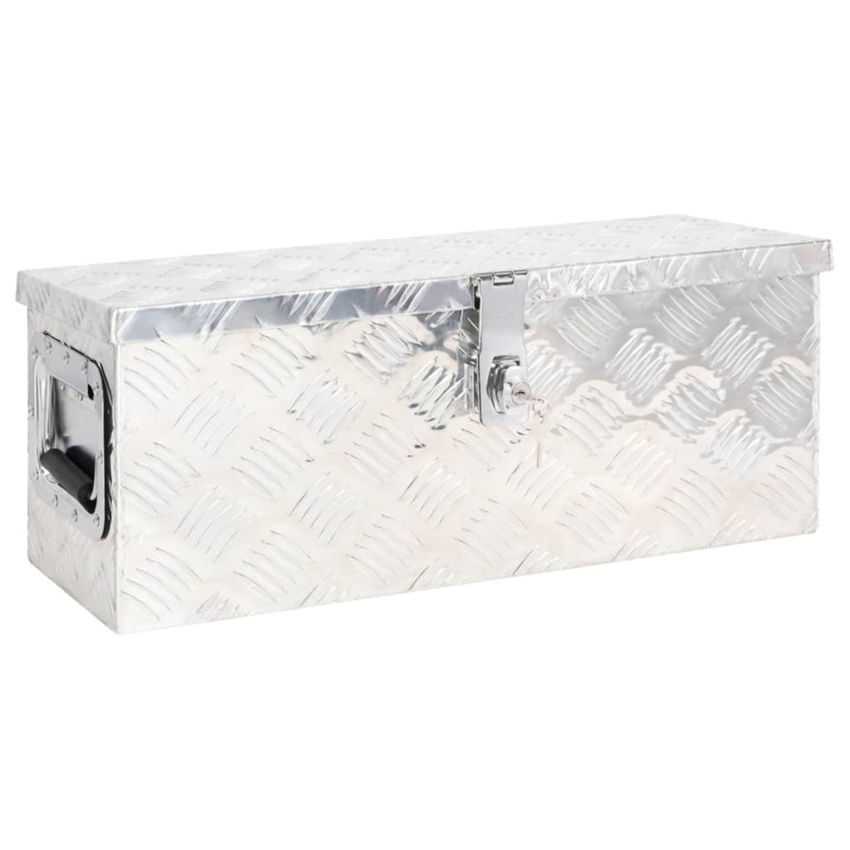 Vidaxl Storage Box Silver 23.6'X9.3'X9.1' Aluminum