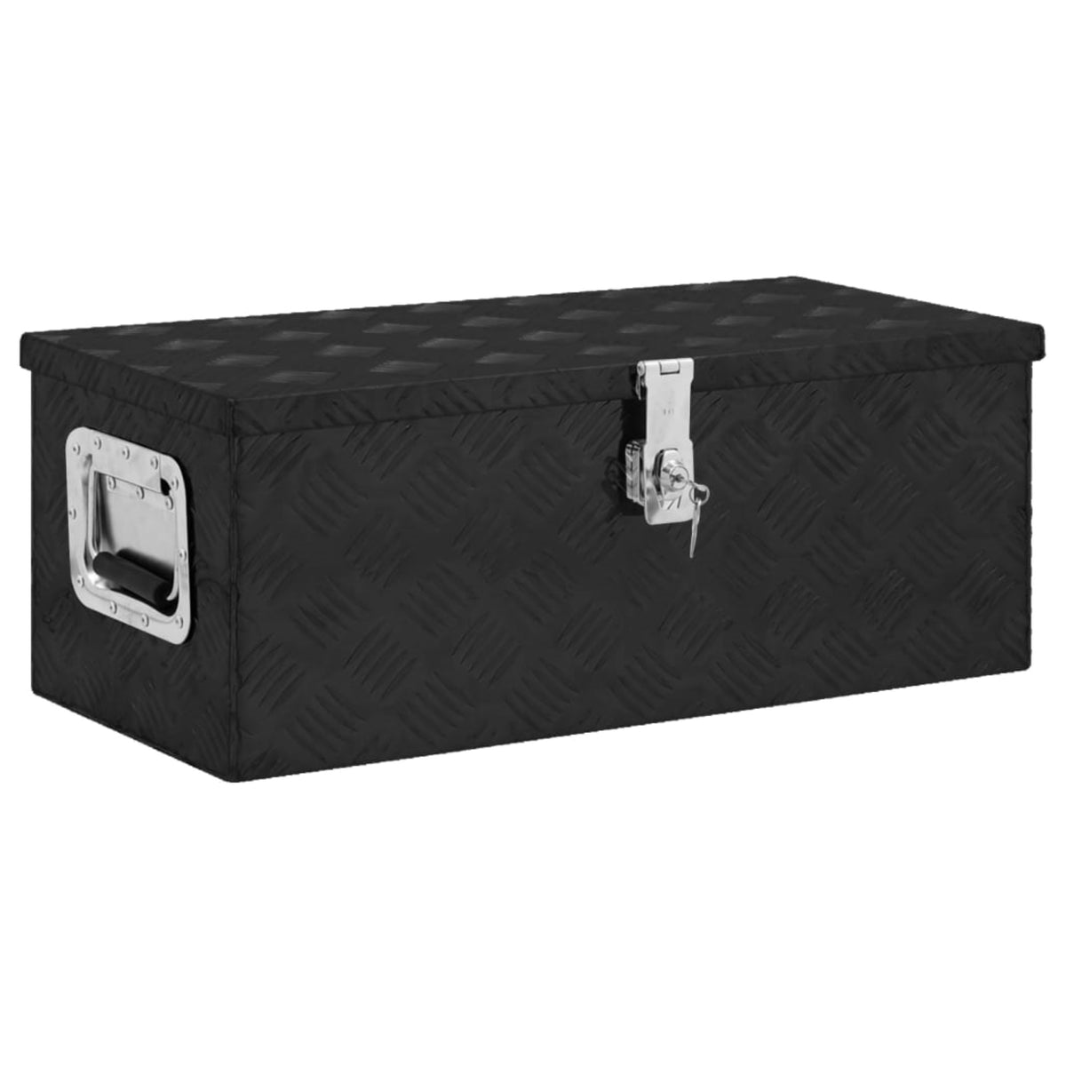 Vidaxl Storage Box Black 27.6'X12.2'X10.6' Aluminum