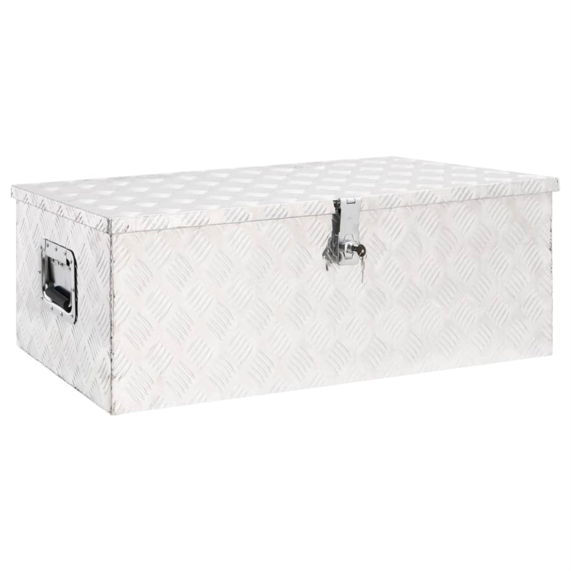 Vidaxl Storage Box Silver 35.4'X18.5'X13.2' Aluminum