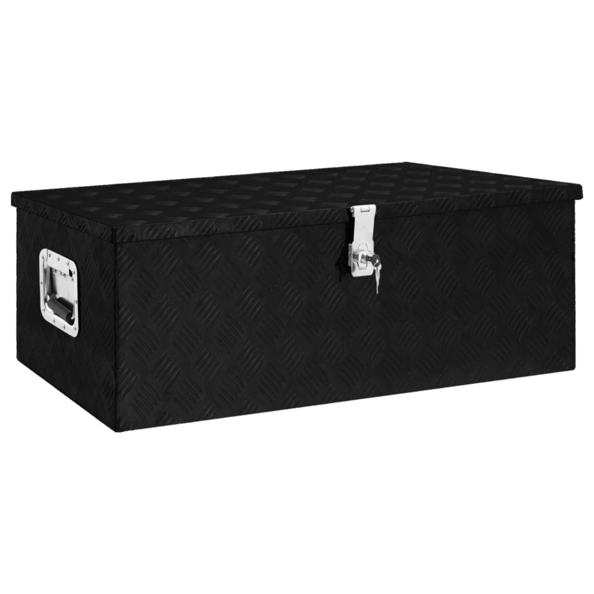 Vidaxl Storage Box Black 35.4'X18.5'X13.2' Aluminum
