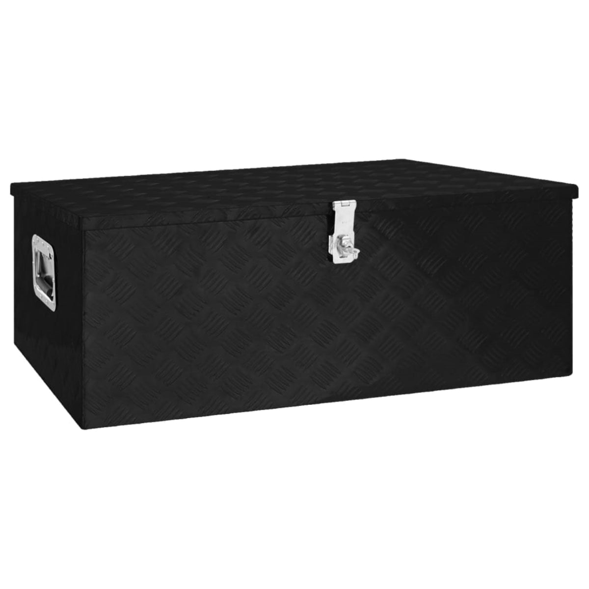 Vidaxl Storage Box Black 39.4'X21.7'X14.6' Aluminum