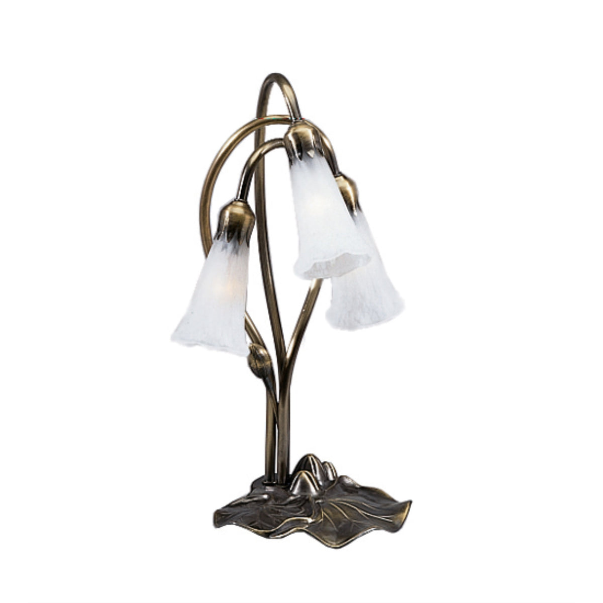 16'H White Pond Lily 3 Lt Accent Lamp