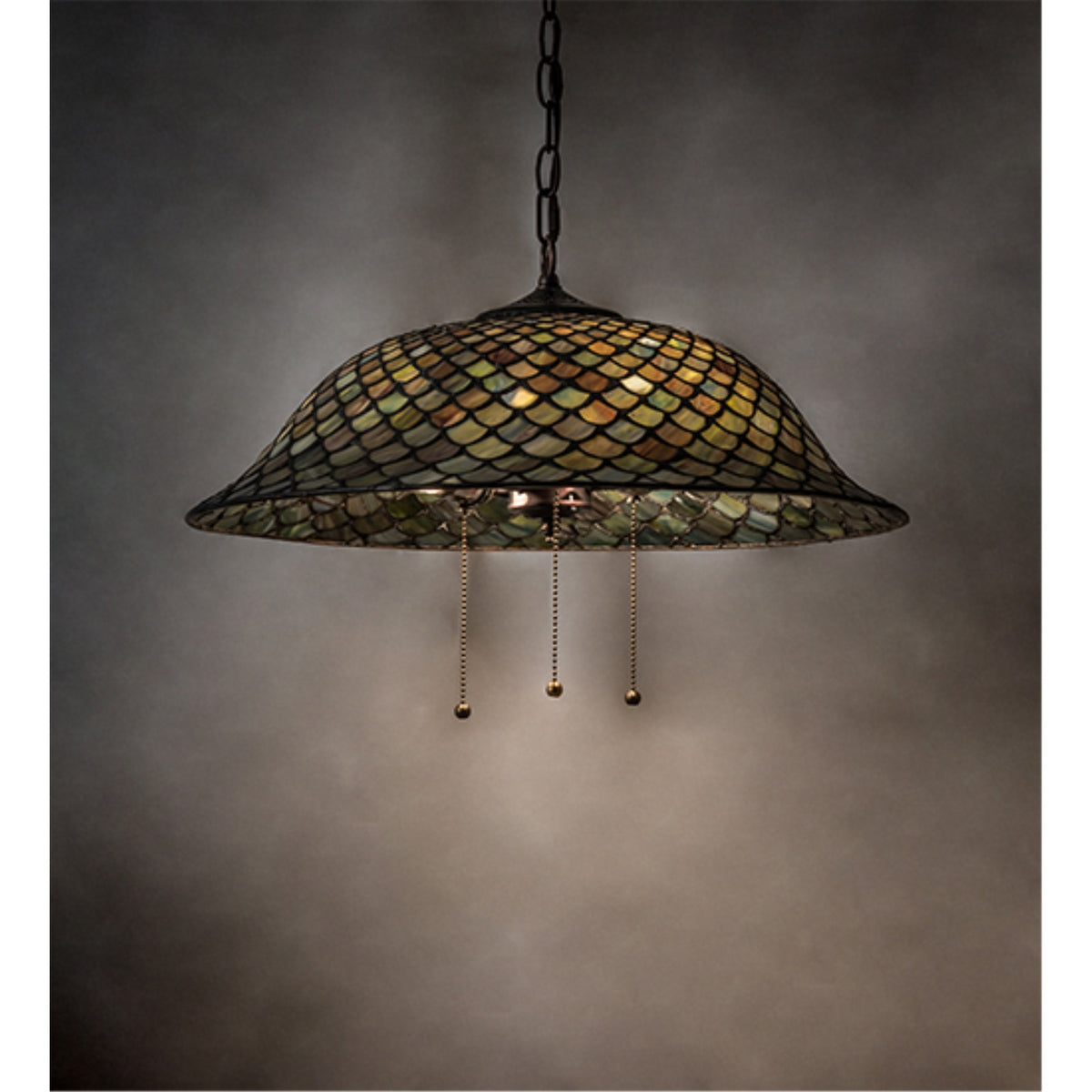 20' Wide Tiffany Fishscale Pendant
