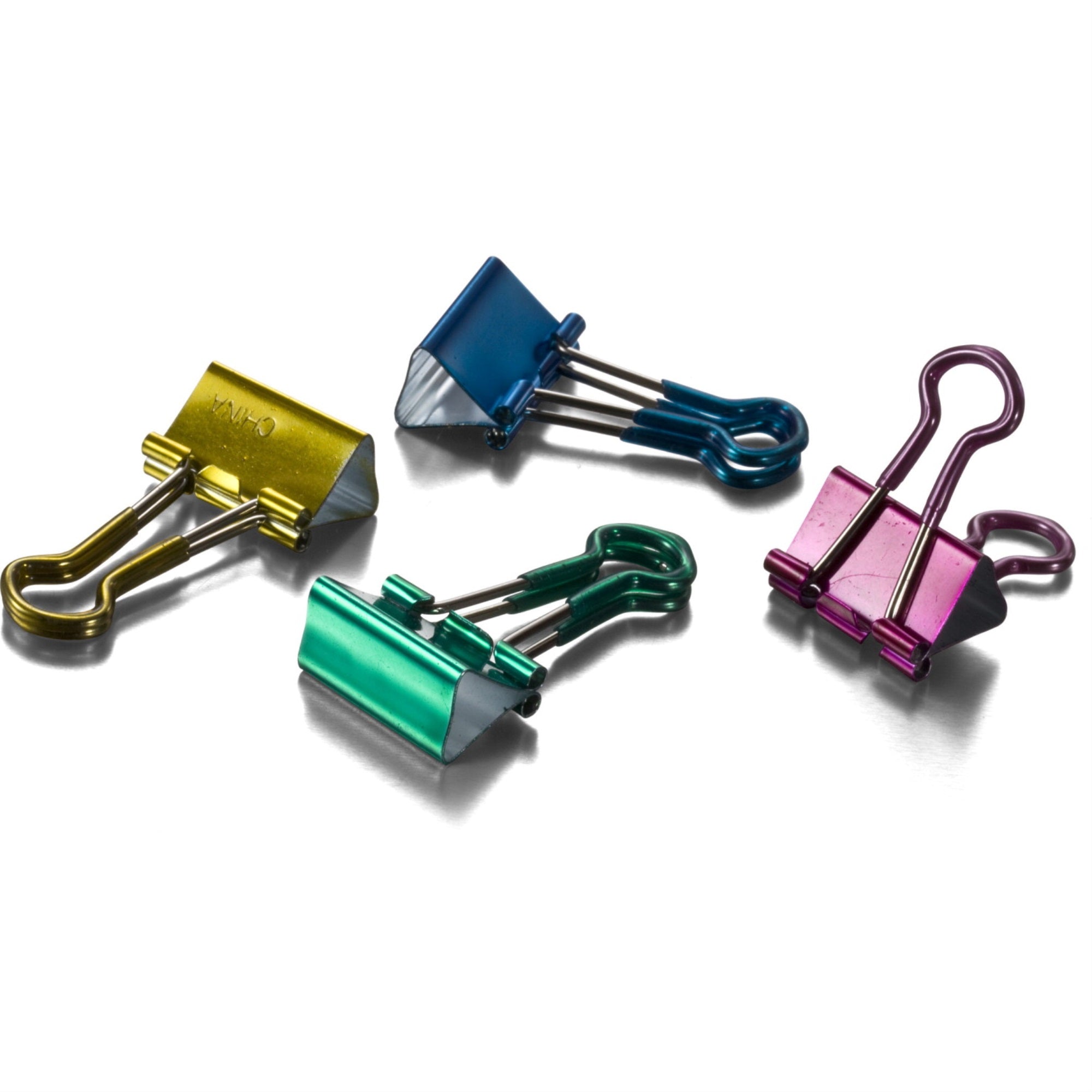 Officemate Easy Grip Binder Clips, Metallic, Small, Pack Of 24